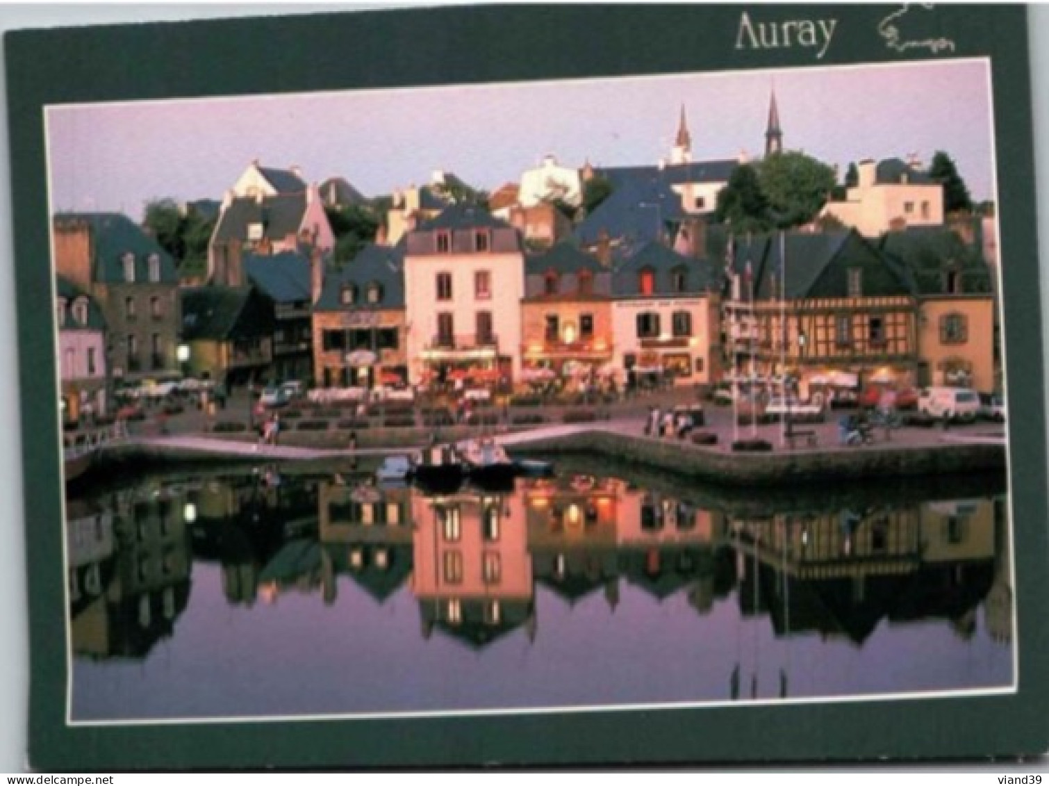 AURAY. -  Nocturne Sur Le Port De Saint Goustan.   -  Non Circulée. - Auray