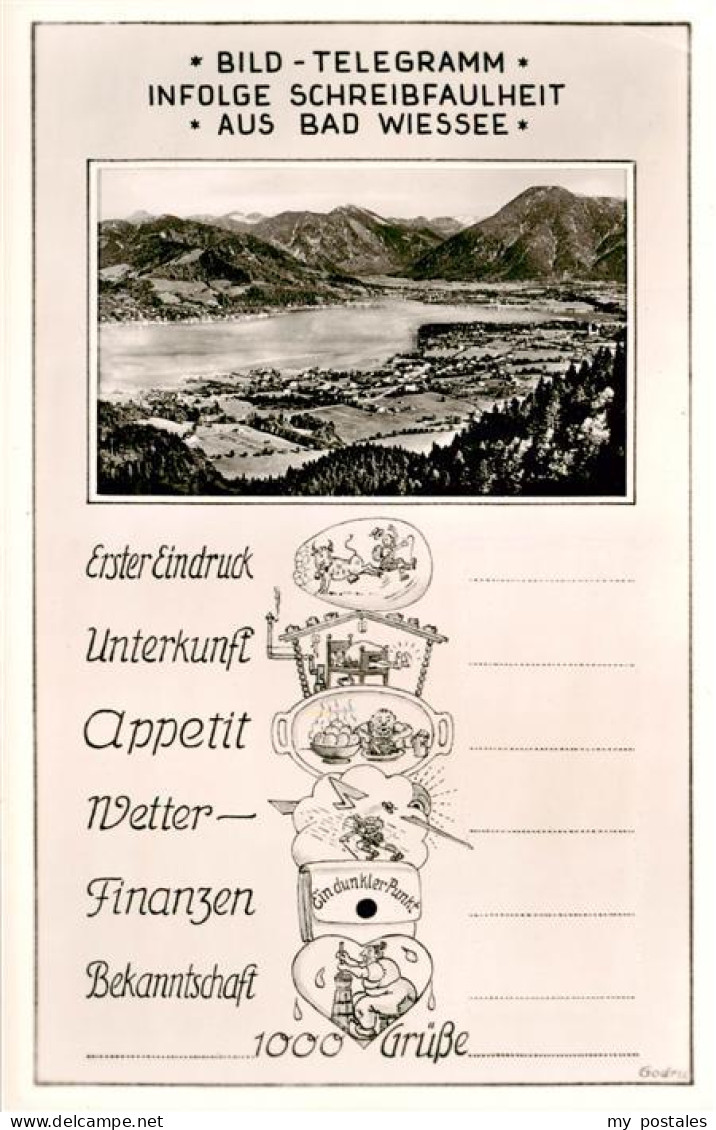 73887752 Bad Wiessee Panorama Tegernsee Alpen Bild Telegramm Bad Wiessee - Bad Wiessee