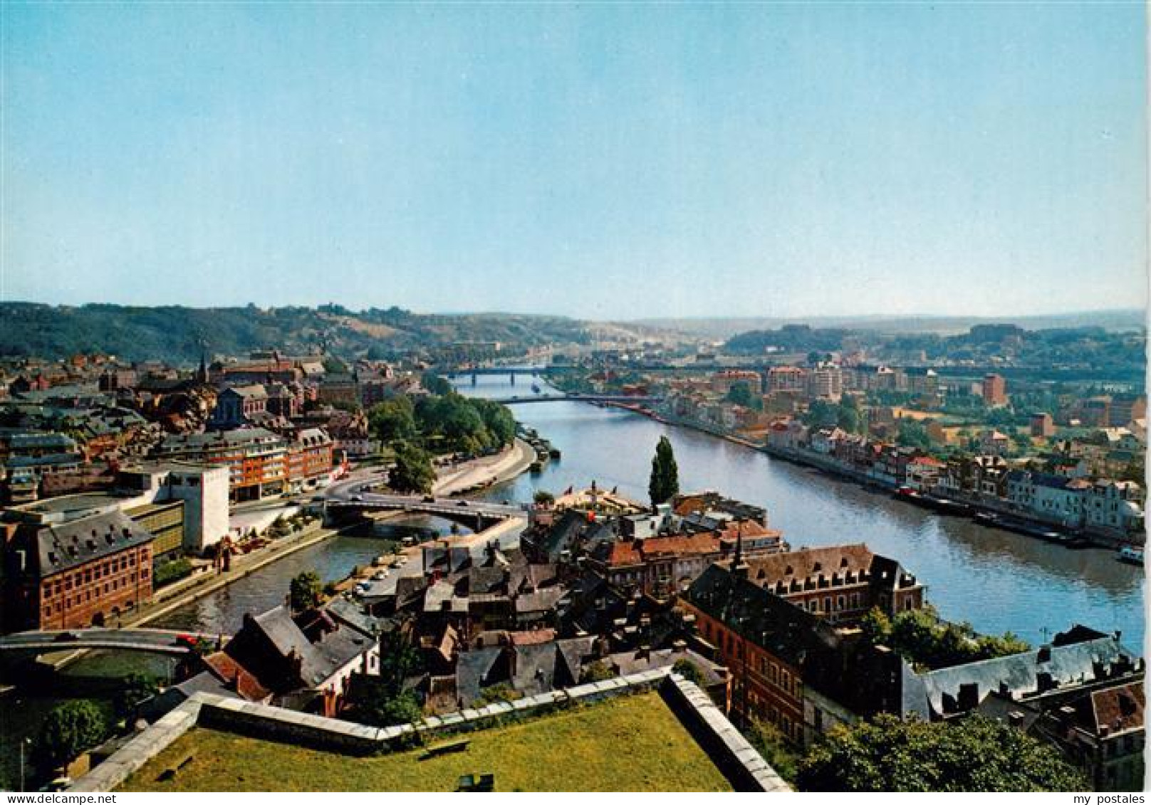 73887734 Namur Sur Meuse Belgie Le Confluent Sambre Et Meuse Vue Aerienne  - Namur