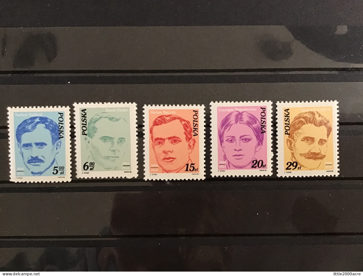 Poland 1982 Activists Of Workers Movement Mint SG 2826-30 Mi 2822-6 - Unused Stamps