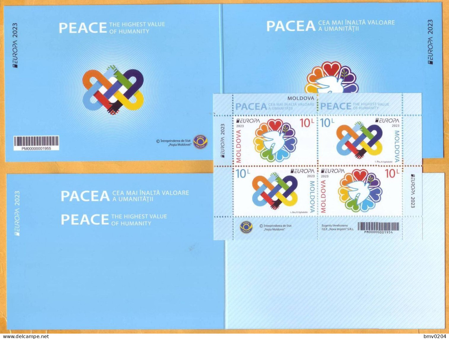 2023  Moldova Booklet   „Europa Cept 2023. PEACE – The Highest Value Of Humanity.” Mint - 2023