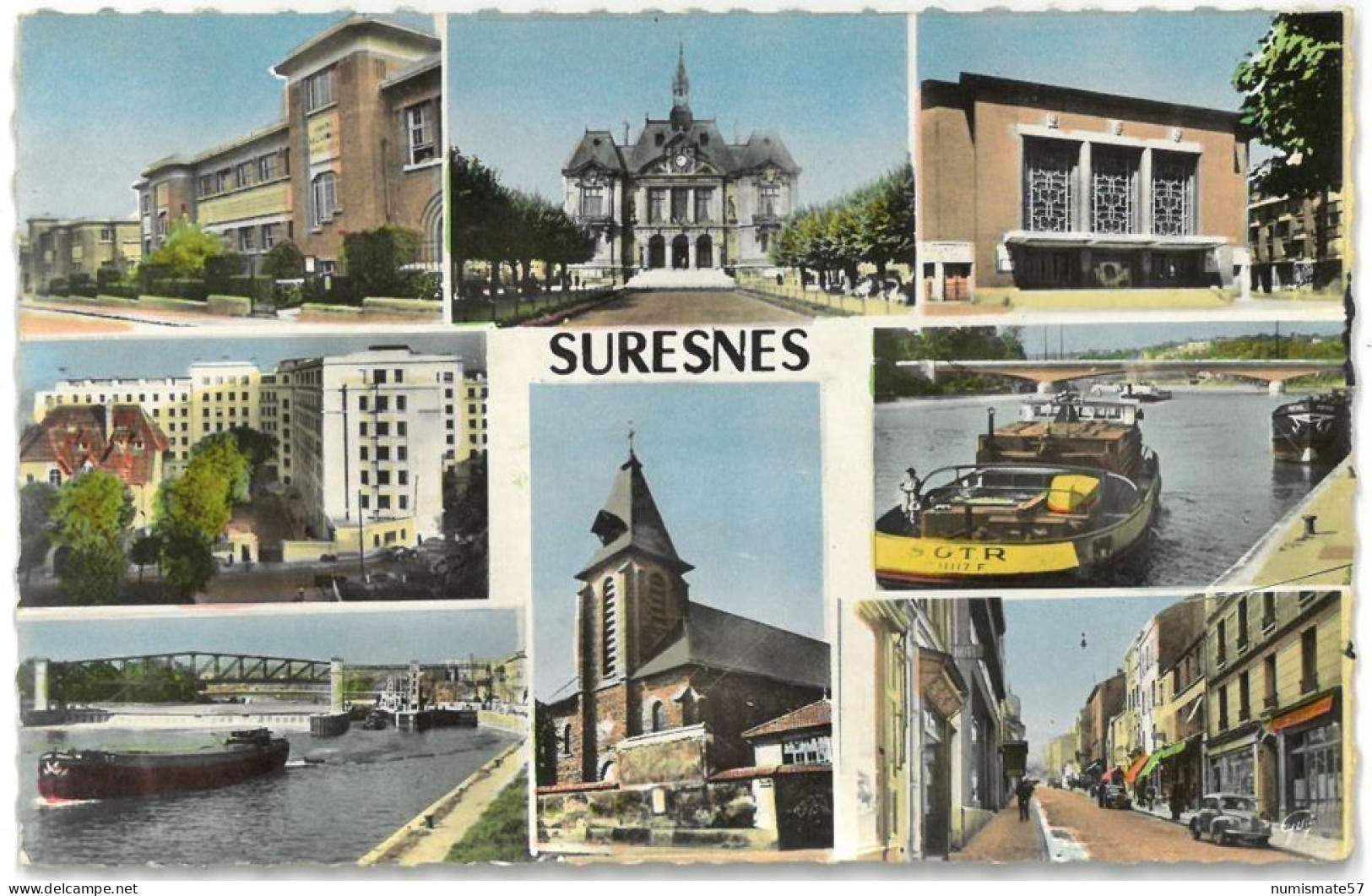 CPSM SURESNES - Multi Vues - 8 Vues - Ed. Abeilles Cartes N°100 - Suresnes