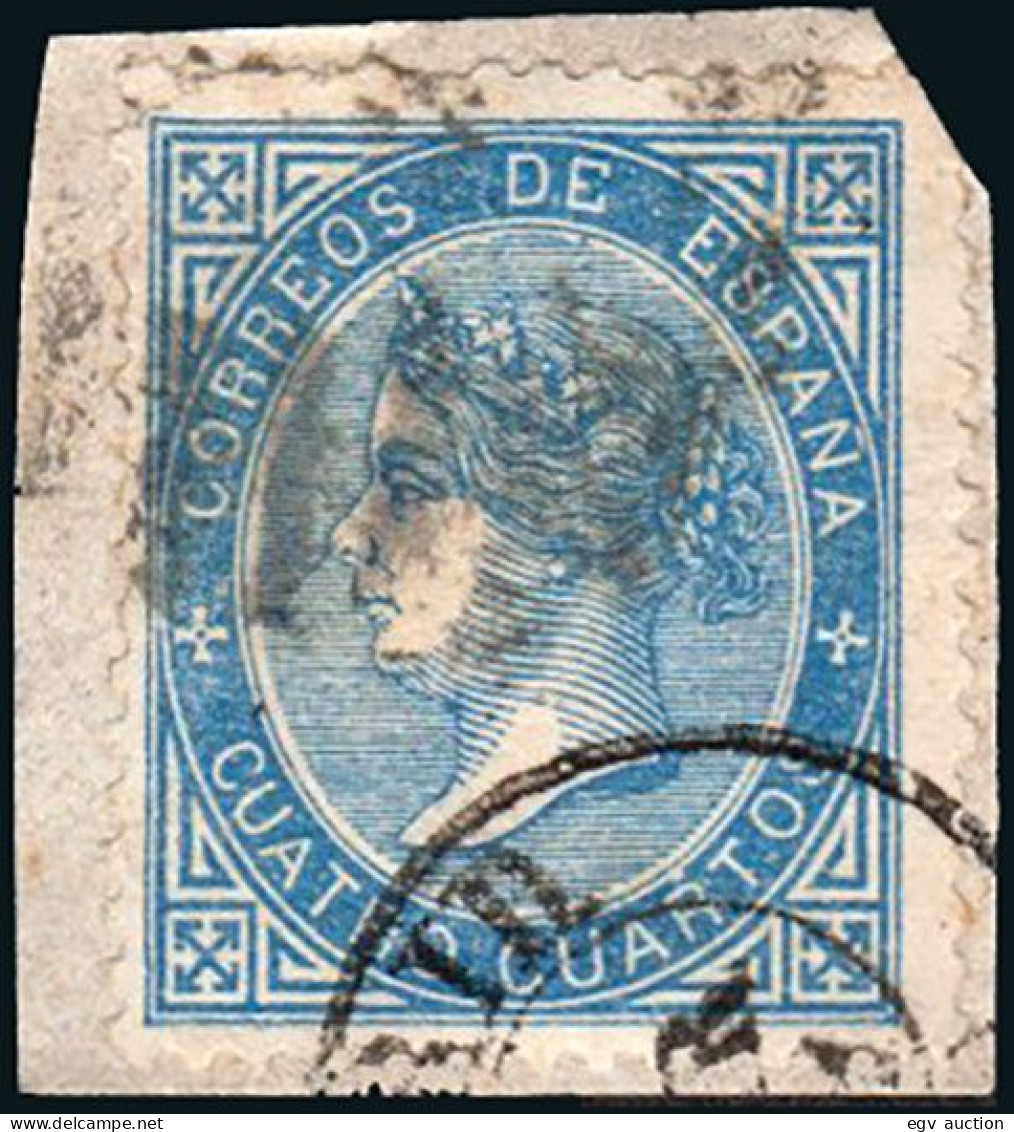 Madrid - Edi O 88 - 4 C. - Fragmento Mat Fech. Tp. II "Madrid" + Parrilla Con Cifra - Used Stamps