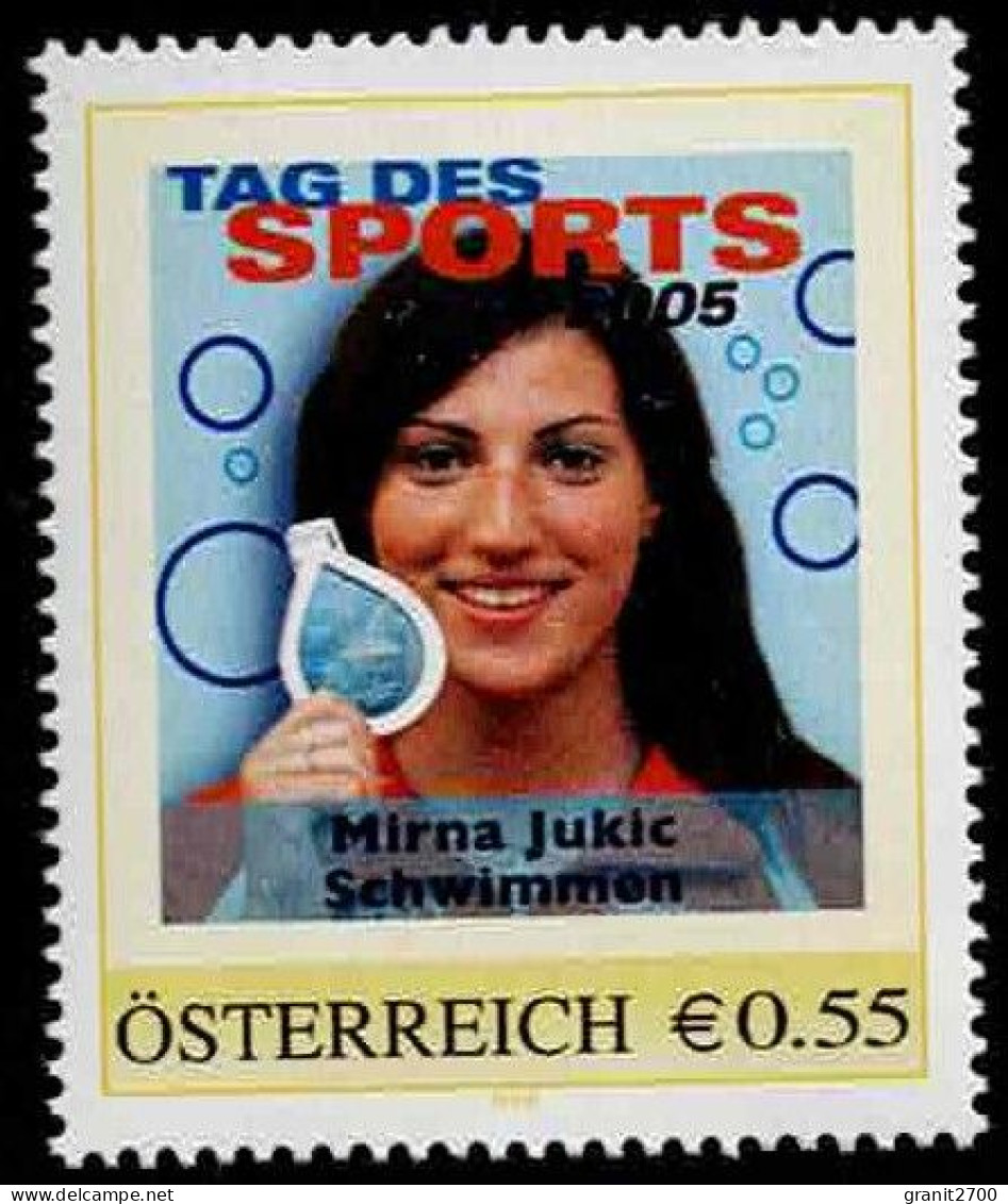 PM  Tag Des Sports 2005 - Mirna Jukic  -. Schwimmen  Ex Bogen Nr. 8007322  Postfrisch - Persoonlijke Postzegels