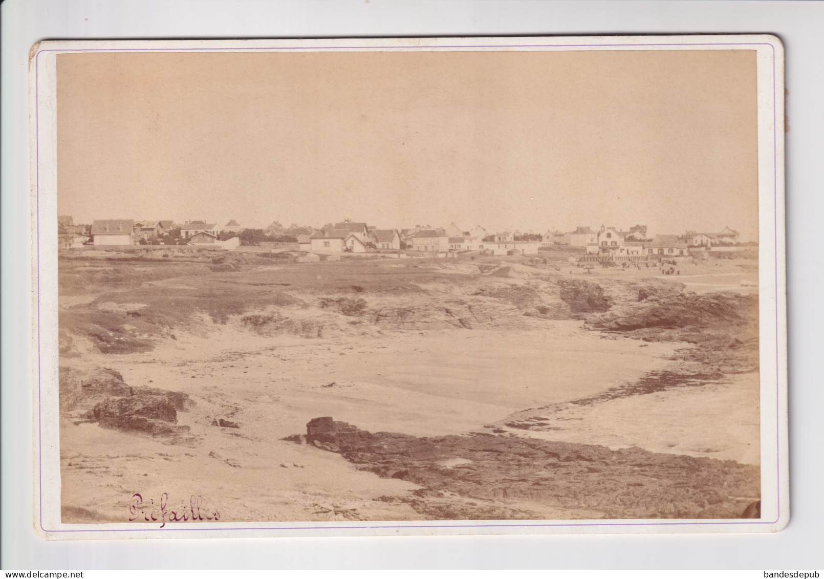 RARE Photo Originale Photographe Amateur Circa 1890 PREFAILLES Plage Maisons - Préfailles