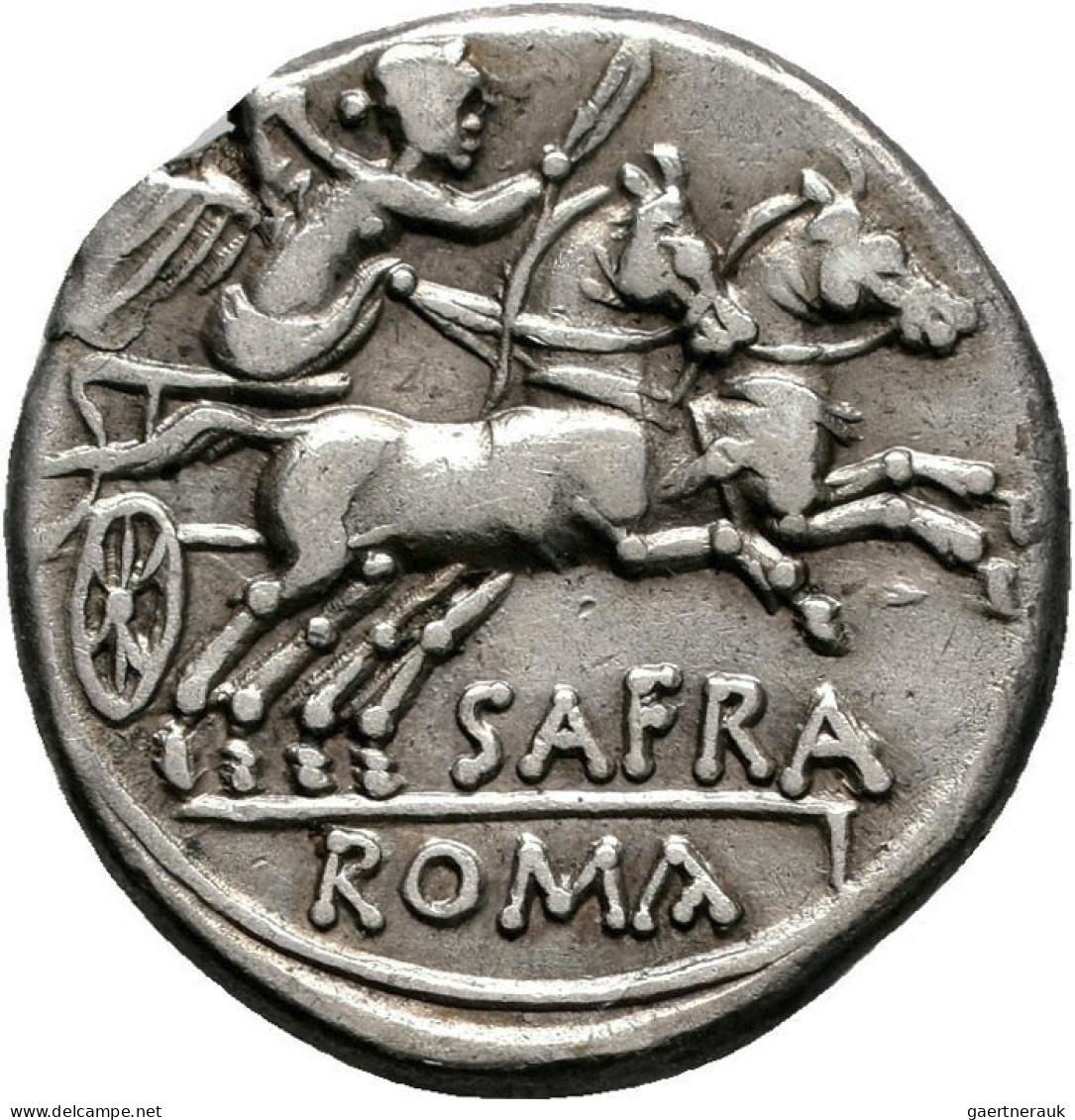 Spurius Afranius (150 V.Chr.): AR-Denar 150 V. Chr. Rom, SAFRA, 3,59 G, Albert 8 - Republiek (280 BC Tot 27 BC)