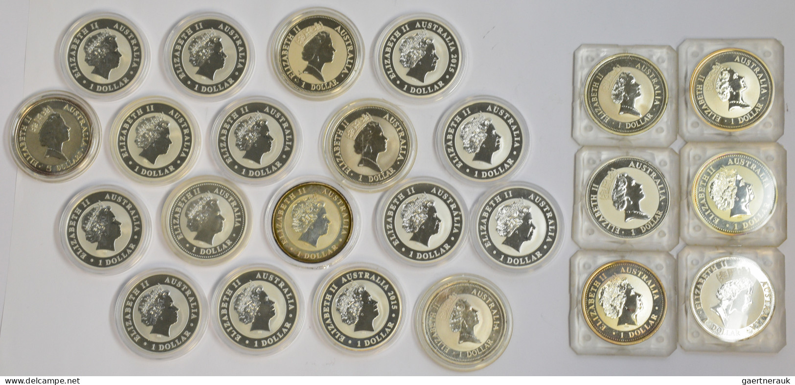 Australien: Elizabeth II. 1952-2022: 24 X 1 OZ Kookaburra, Der Jahrgänge 1991 - - Other & Unclassified