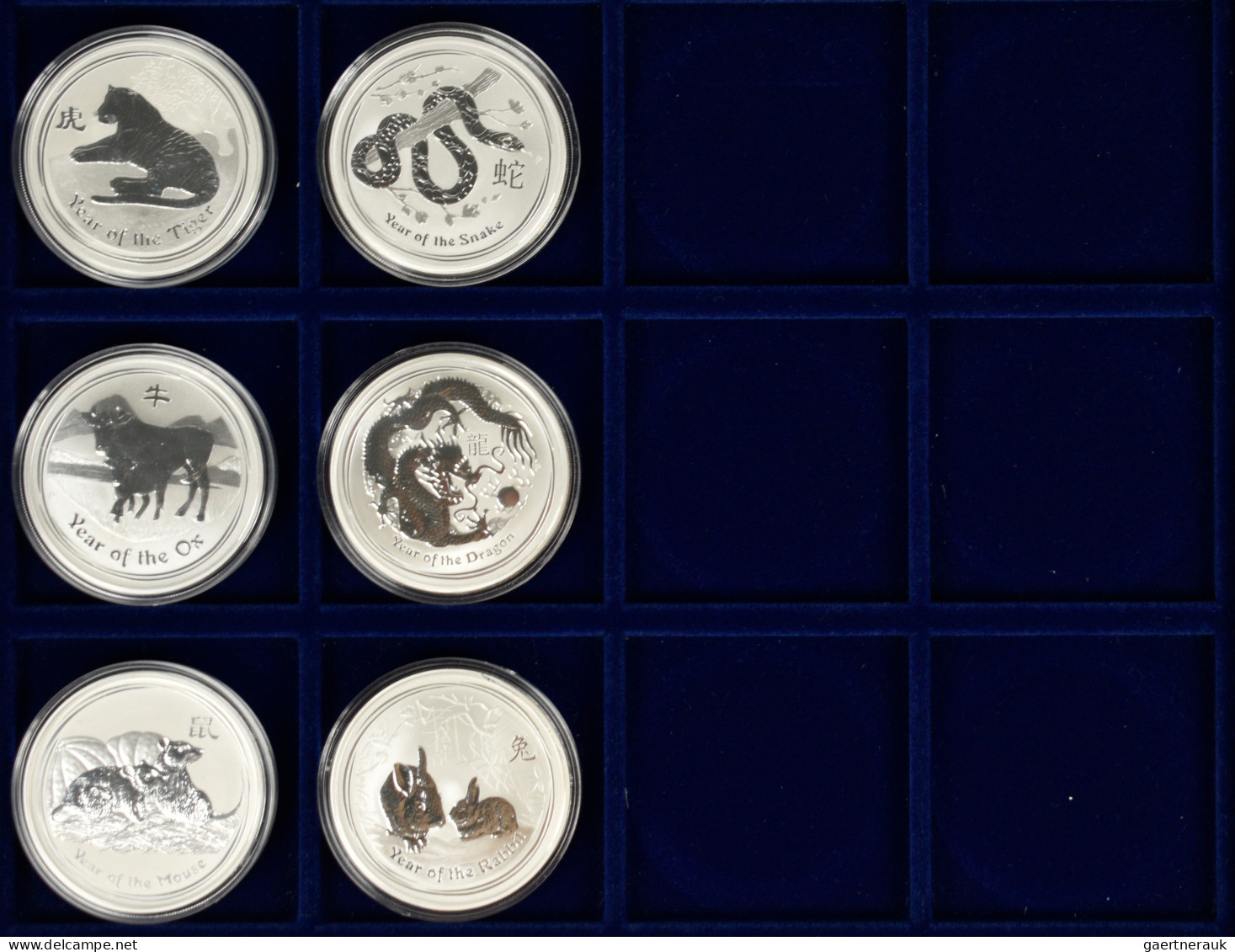 Australien: Elizabeth II. 1952-2022: Lunar II. Serie, 1 Dollar 2008 - 2013, Die - Otros & Sin Clasificación