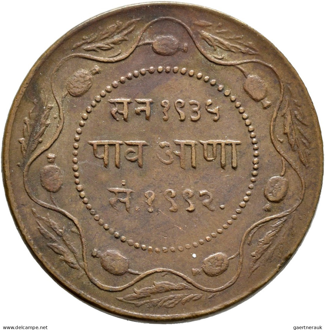 Indien: Indore Prinzenstaat, (Georg VI. Empress) Yashwant Rao II. 1926-1948: ½ U - Inde