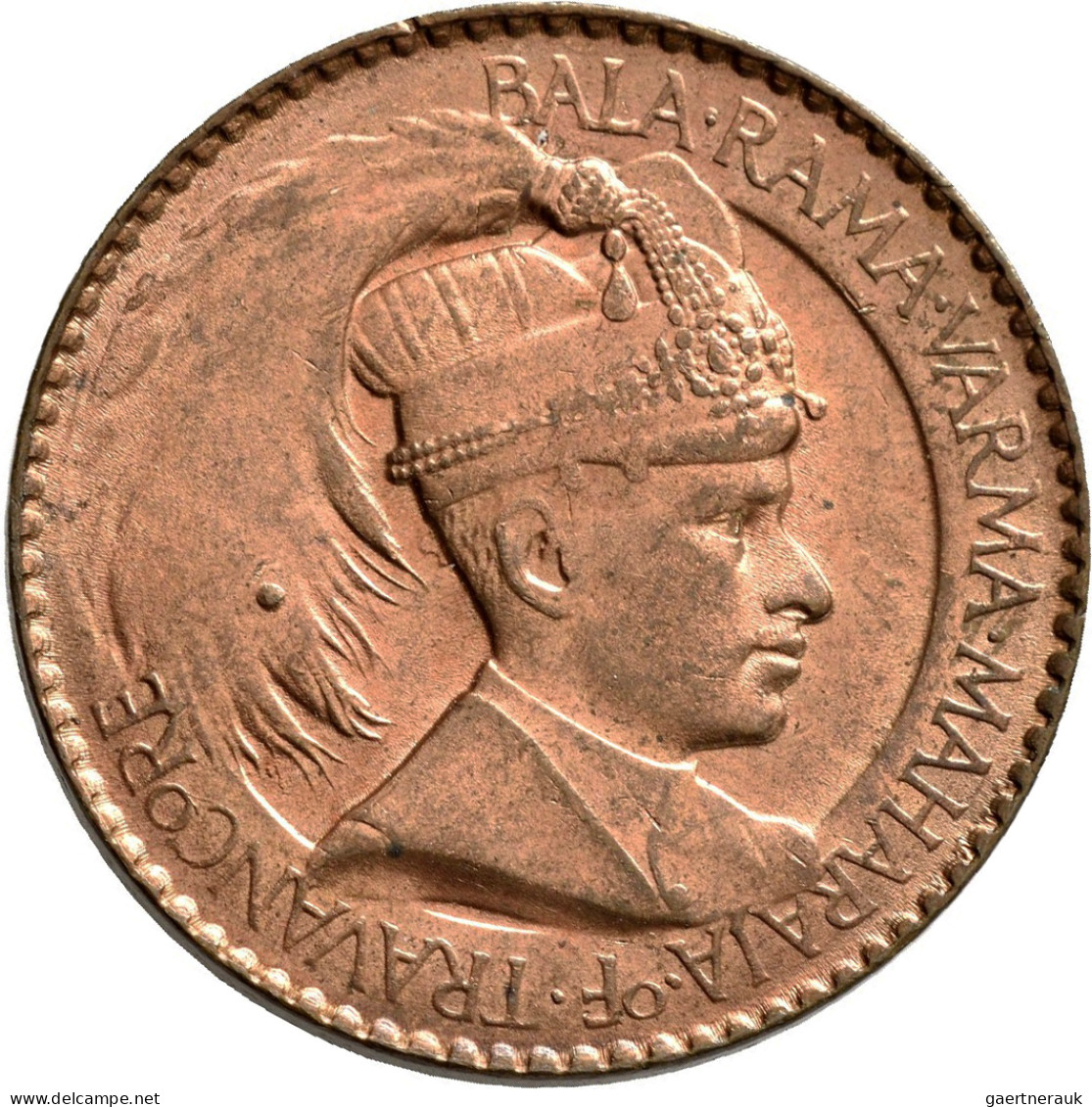 Indien: Travancore Prinzenstaat, Bala Rama Varma II. 1924-1949: Chuckram O.J. (1 - India