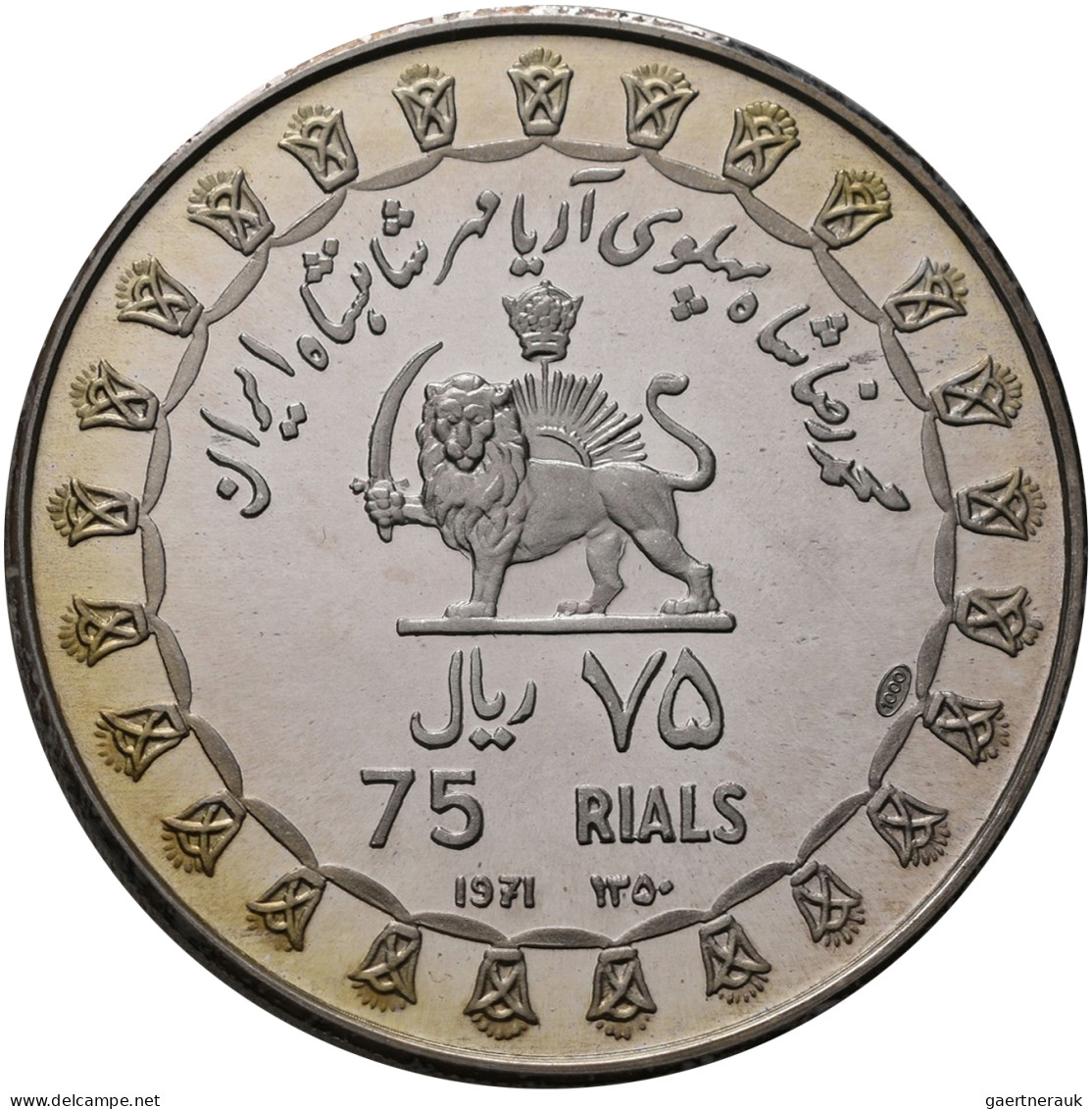 Iran: Muhammad Reza Pahlavi Shah 1941-1979: 5 Münzen mit den Nominalen 25 / 50 /