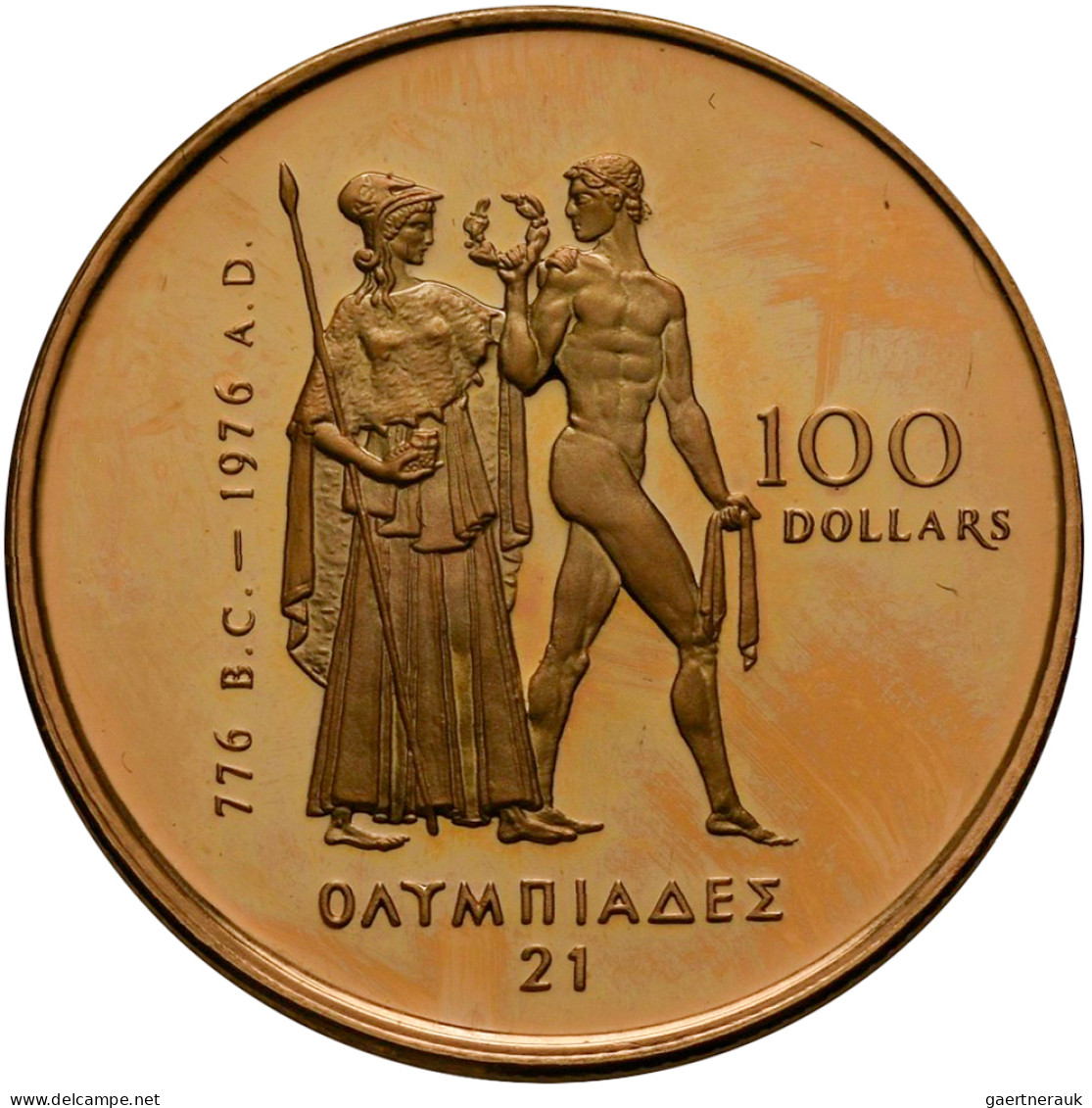 Kanada: Elizabeth II. 1952-2022: 100 Dollars 1976, Olympische Spiele In Montreal - Canada