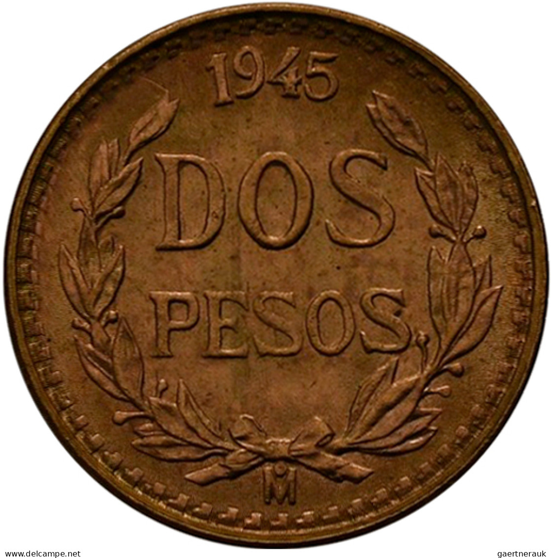 Mexiko - Anlagegold: Dos Pesos 1945 (2 Pesos), KM# 461. Lot 3 Stück, Je 1,67 G 9 - Mexiko