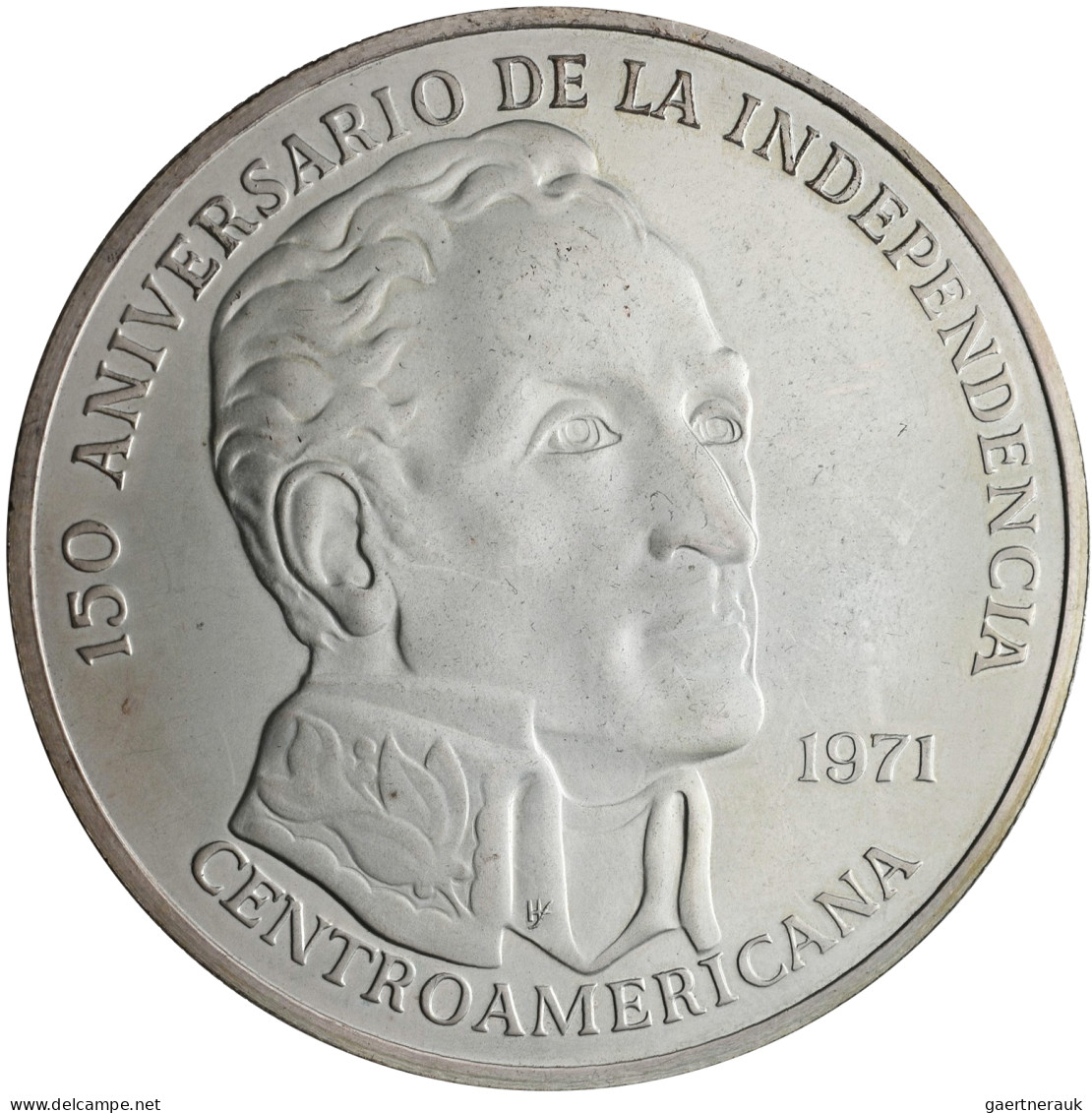 Panama: 20 Balboas 1971, Simon Bolivar, 150 Jahre Unabhängigkeit. 130,75 G, 925/ - Panamá