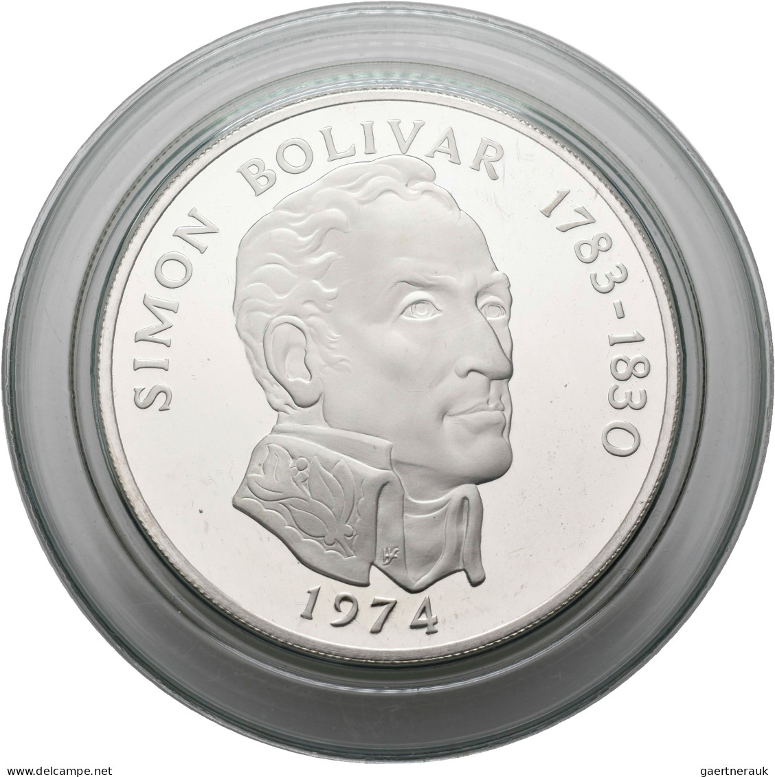 Panama: Lot 2 Stück: 20 Balboas 1974, Simon Bolivar 1783-1830. 1x In St Und 1x I - Panamá