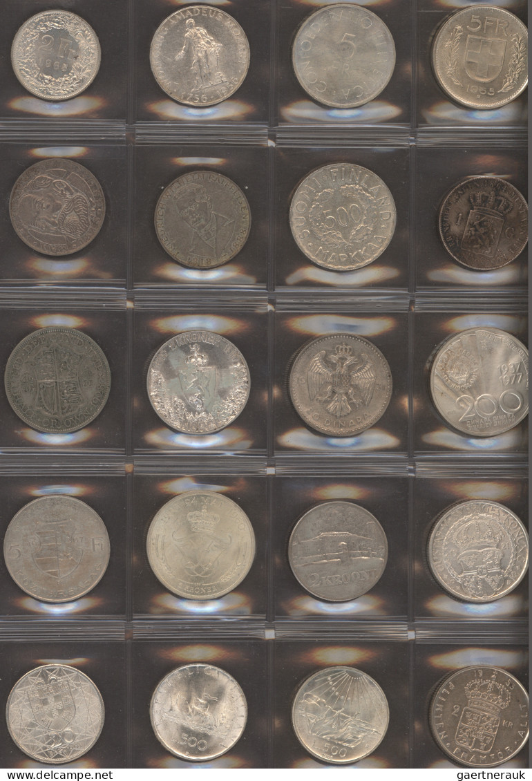 Alle Welt: Album Mit über 130 Diversen Münzen Aus Aller Welt, Meist Silbermünzen - Sammlungen & Sammellose