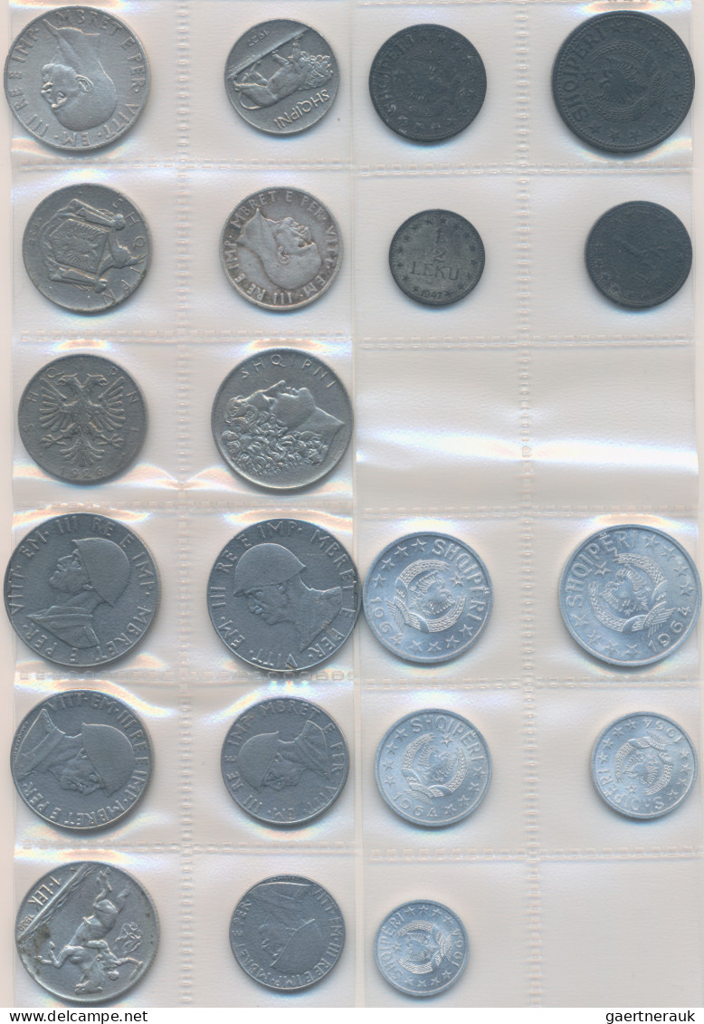 Albanien: Lot 21 Münzen In Silber Und Unedlen Metallen, Zum Teil Selten Angebote - Albania