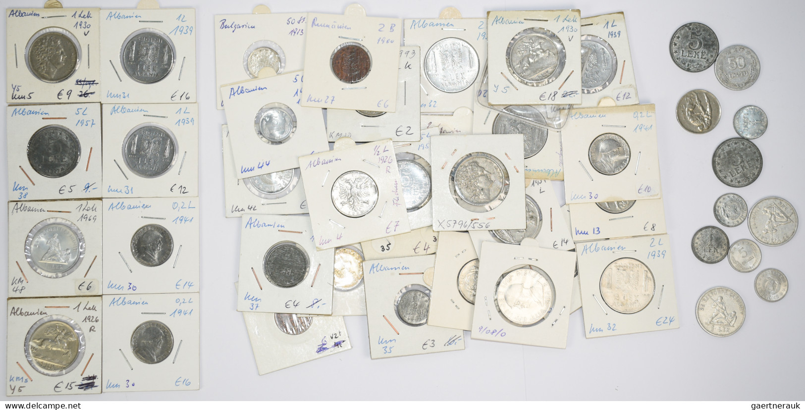 Albanien: Lot 44 Kursmünzen Aus Albanien; Ab Anfang 20. Jhd.; Z.T. Vorzügliche E - Albania