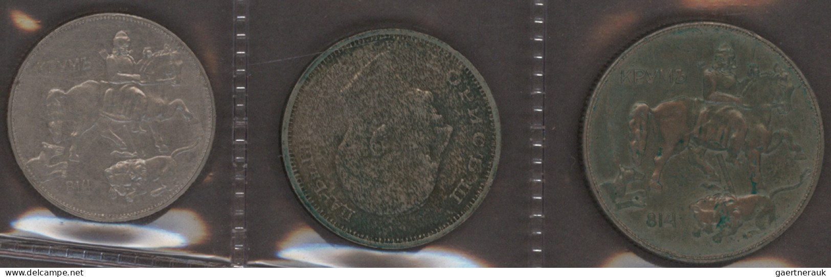 Bulgarien: Boris III. 1918-1943: 5 + 10 + 50 Leva 1943, KM# 39b, 40b Und 48b. Gr - Bulgarie