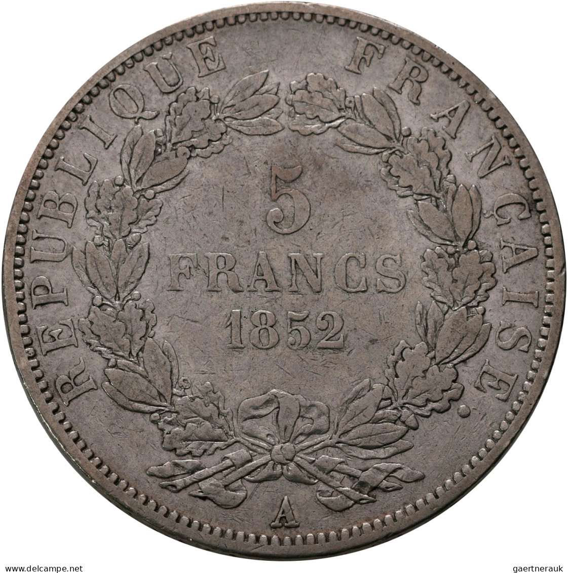 Frankreich: 2. Republik 1848-1852, Louis-Napoleon Bonaparte Als Präsident: 5 Fra - Otros & Sin Clasificación