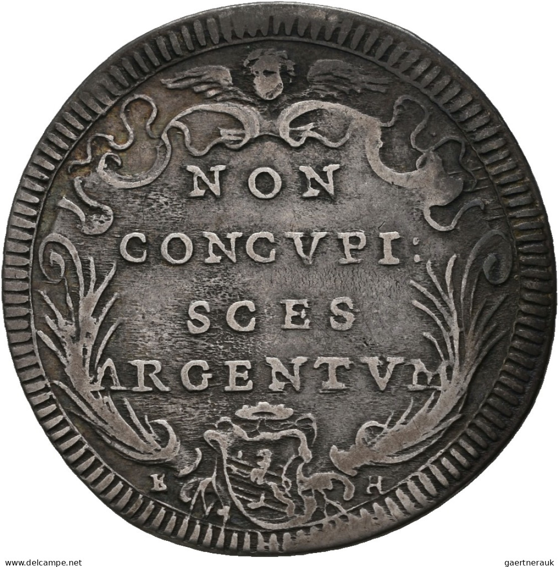 Italien: Kirchenstaat, Clemens XI. 1700-1721: AR-Gulio AN VIII (1708); 2,95 G, M - 1861-1878 : Vittoro Emanuele II