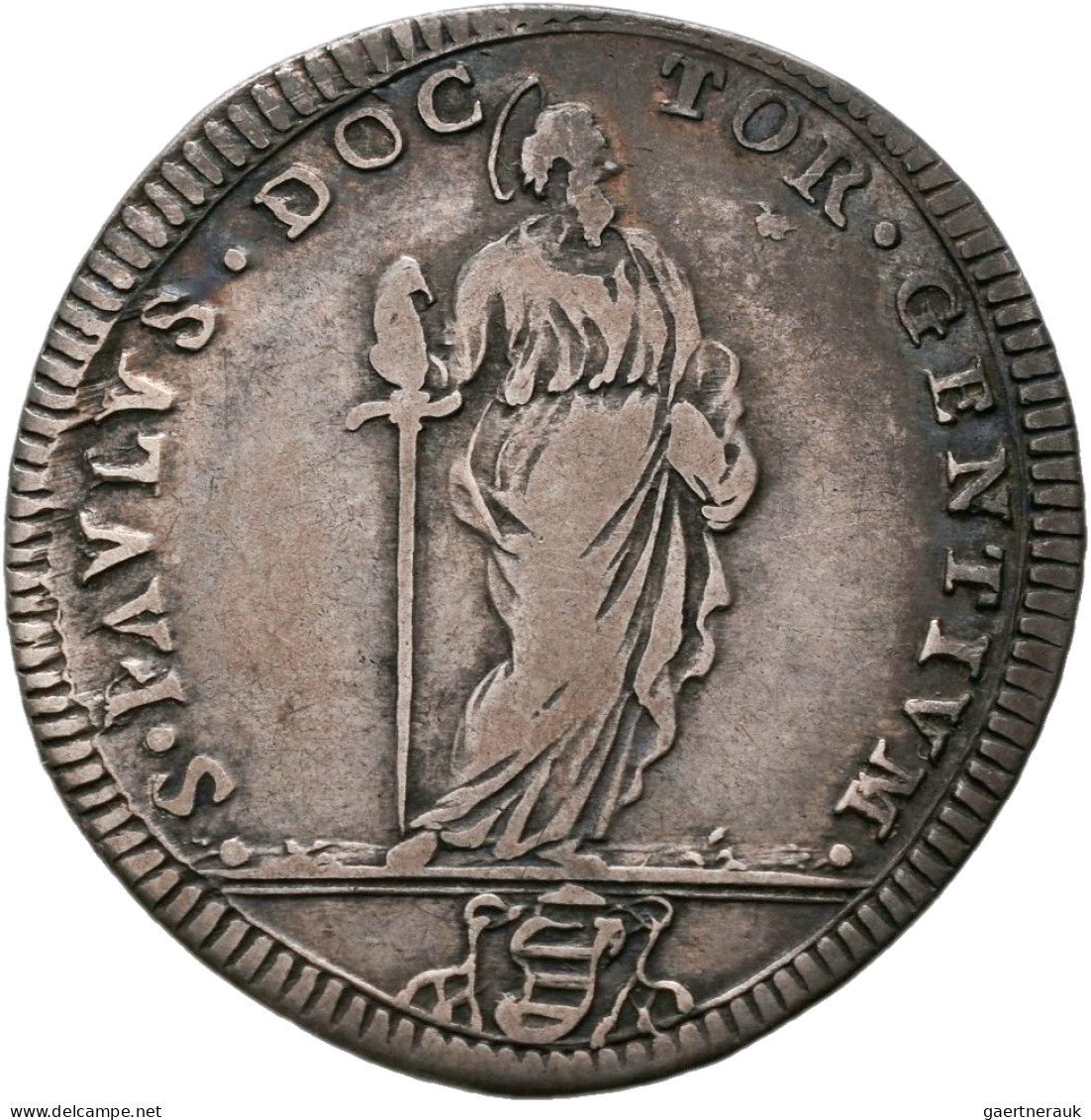 Italien: Kirchenstaat, Clemens XI. 1700-1721: AR-Gulio AN XIV (1714); 2,99 G, Mu - 1861-1878 : Victor Emmanuel II.