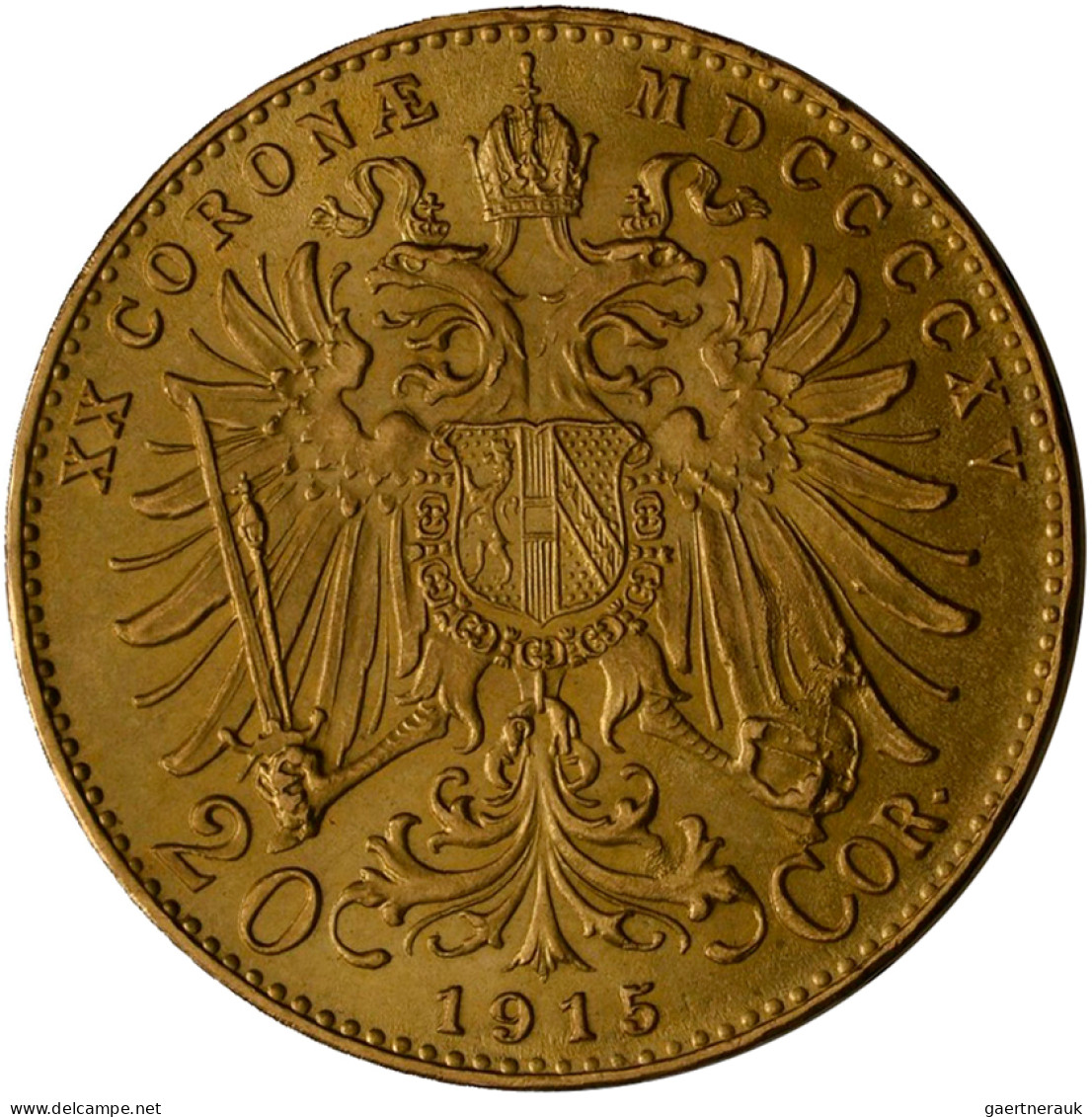 Österreich - Anlagegold: Franz Joseph I. 1848-1916: 20 Kronen 1915 (NP), KM# 281 - Austria