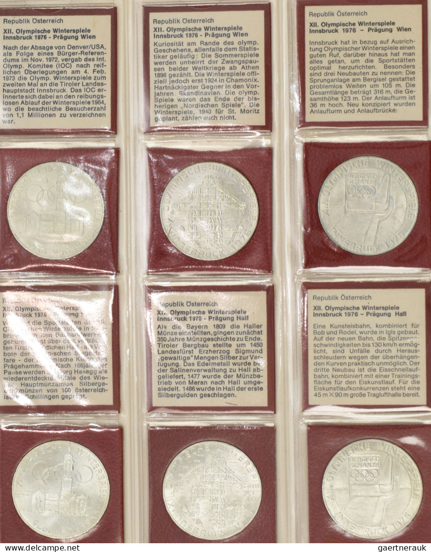 Österreich: Money-Card Album mit diverse ATS Gedenkmünzen. Dabei 19 x 25 ATS, 19