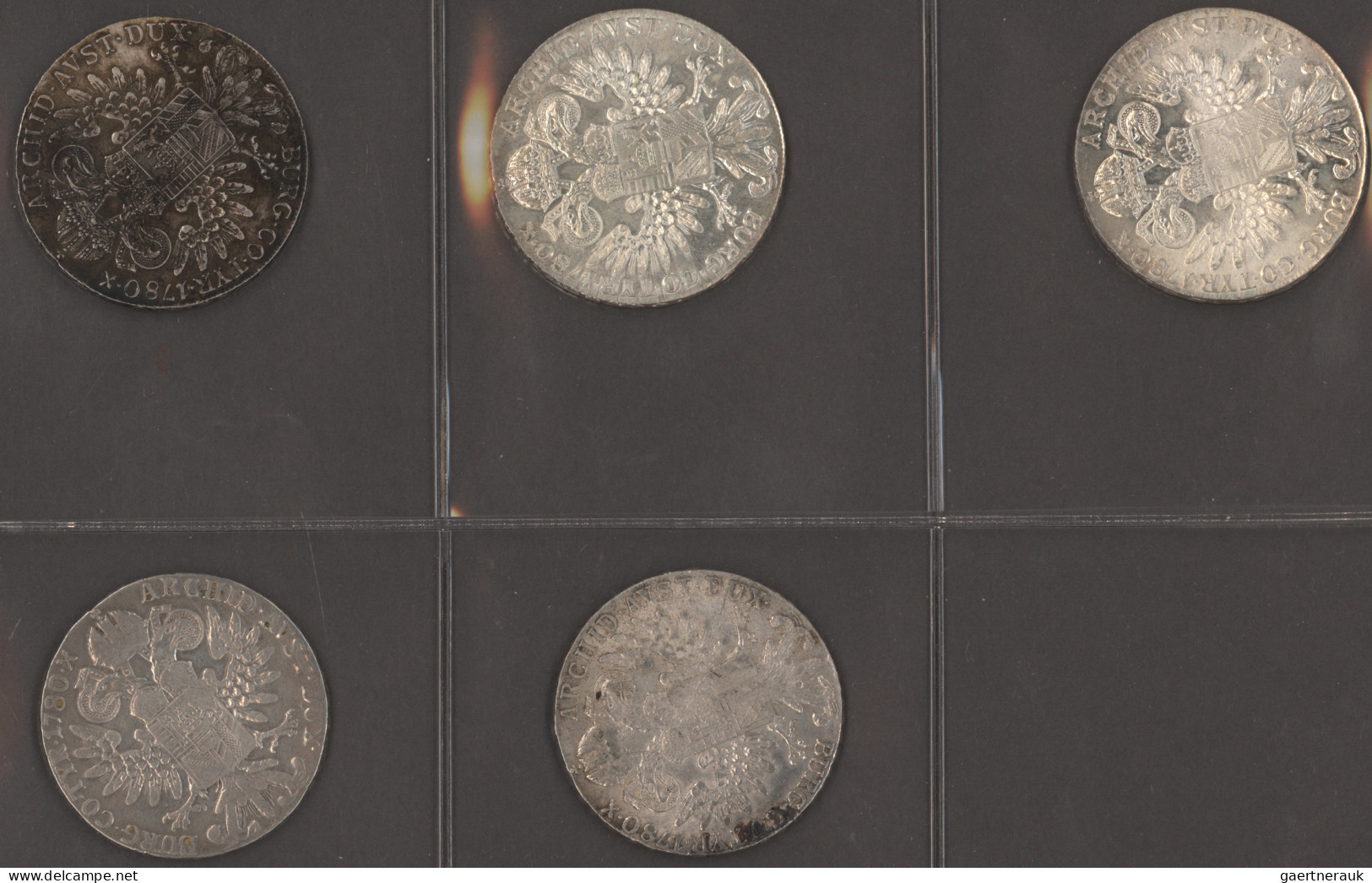 Österreich: Kleines Lot Mit 5 Münzen Maria Theresia Taler 1780 (NP) - Oesterreich