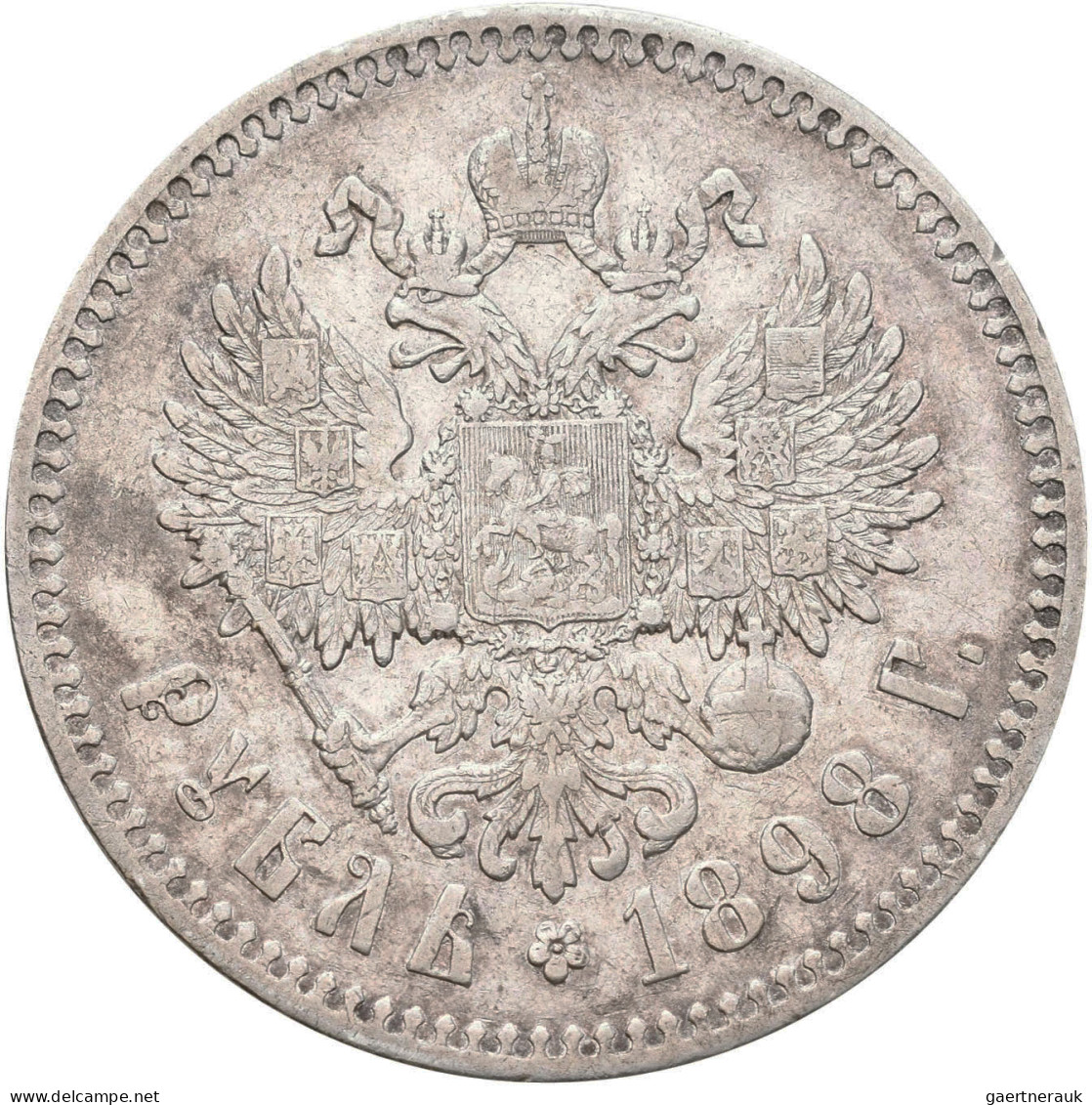 Russland: Nikolaus II. 1894-1917: Rubel 1897 (Münzzeichen 2 Sterne) Und Rubel 18 - Rusia