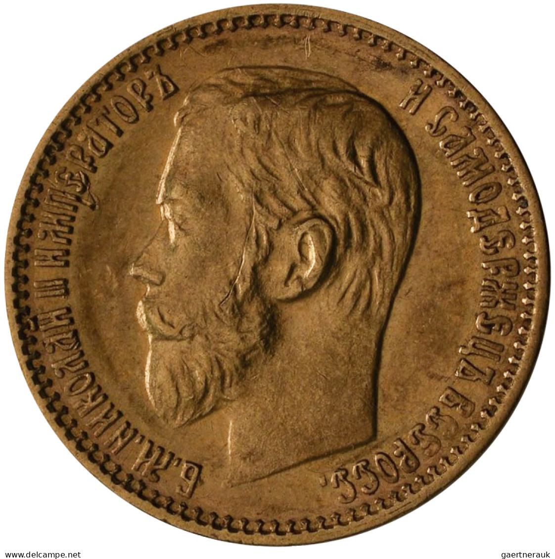 Russland - Anlagegold: Nikolaus II. 1894-1917: 5 Rubel 1898 (АГ, AG - Appolon Gr - Russland