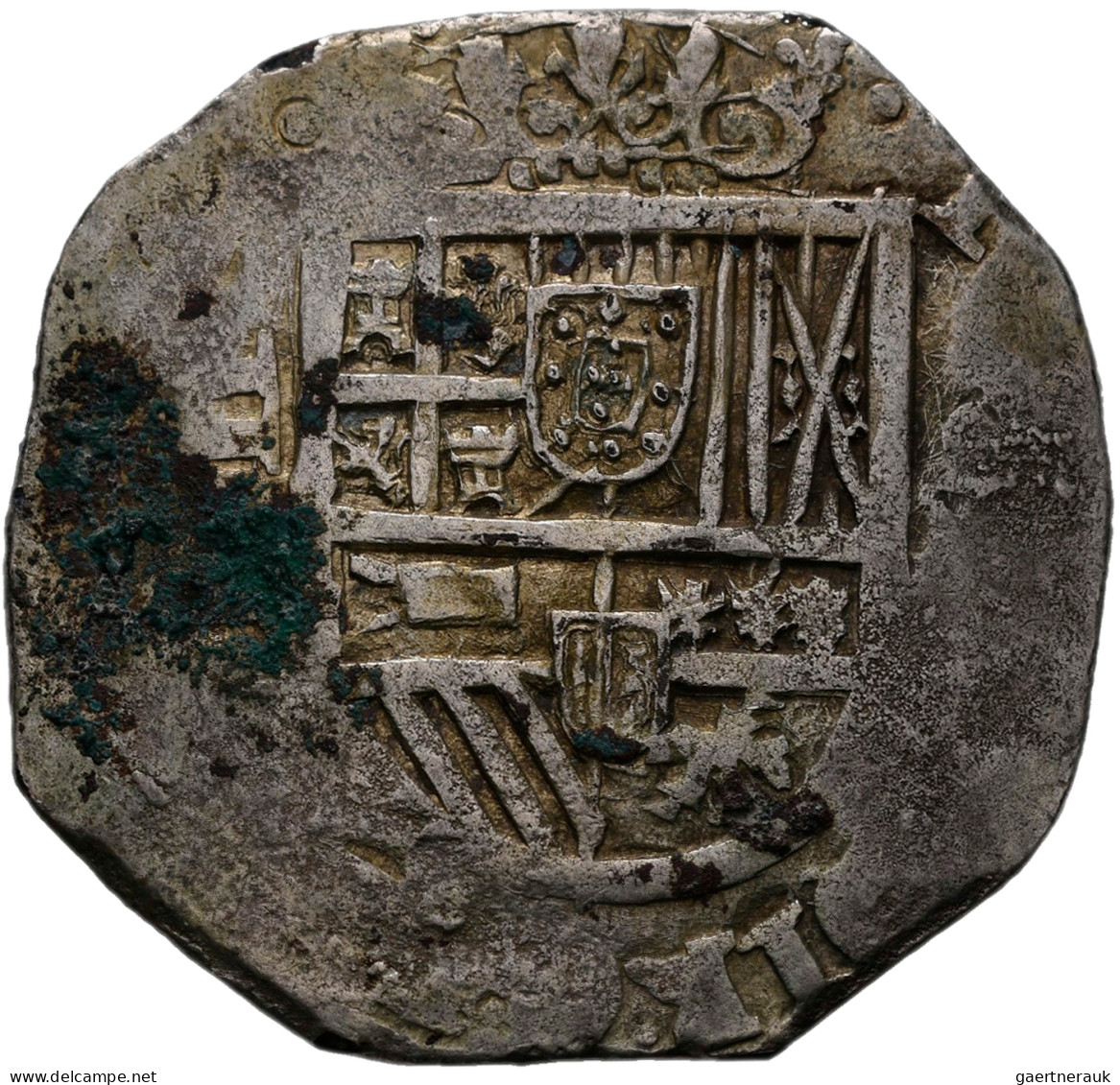 Spanien: Felipe IV. 1621-1665: Schiffsgeld Zu 8 Reales, Jahreszahl Nicht Lesbar, - Andere & Zonder Classificatie