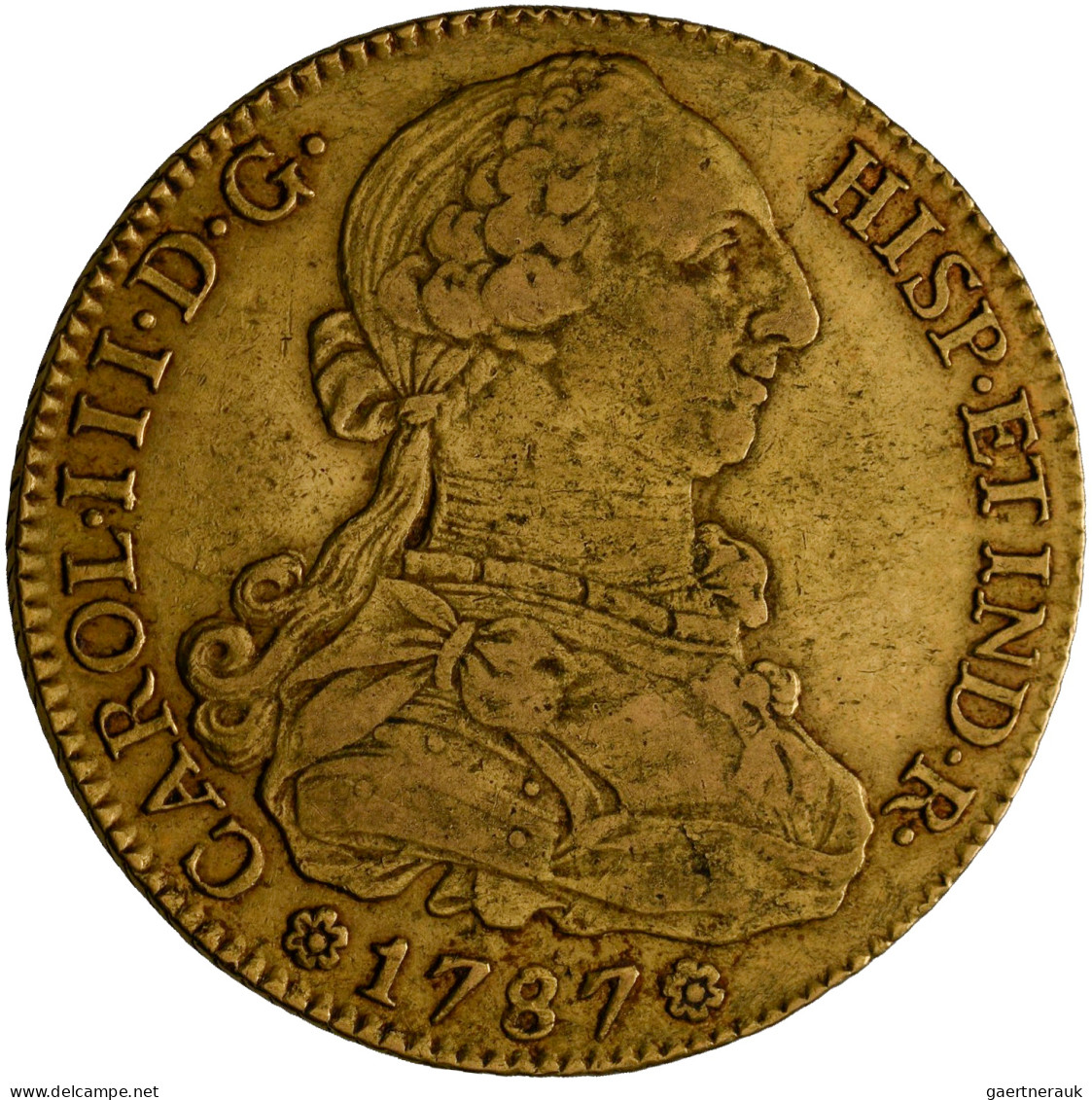 Spanien: Carlos III. 1759-1788: 8 Escudos 1787 S-CM, Sevilla; 27,02 G, Friedberg - Otros & Sin Clasificación