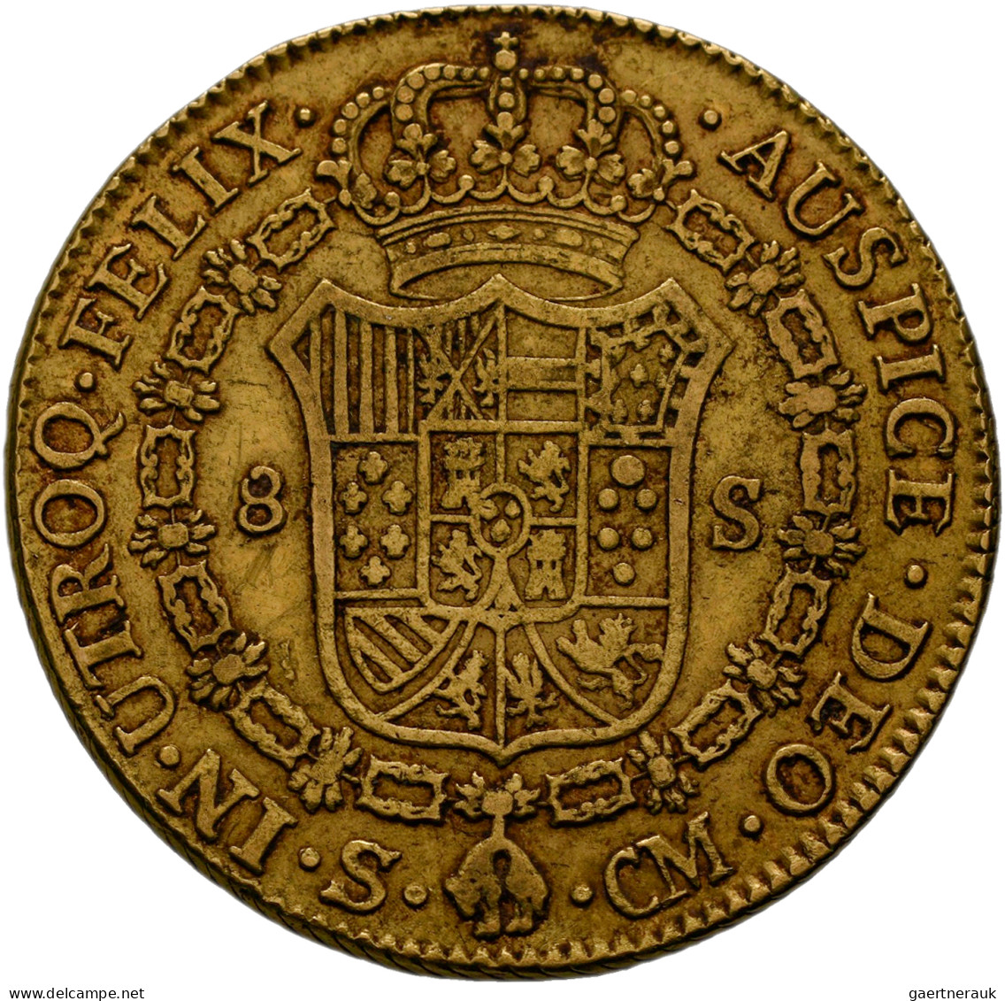Spanien: Carlos III. 1759-1788: 8 Escudos 1787 S-CM, Sevilla; 27,02 G, Friedberg - Other & Unclassified