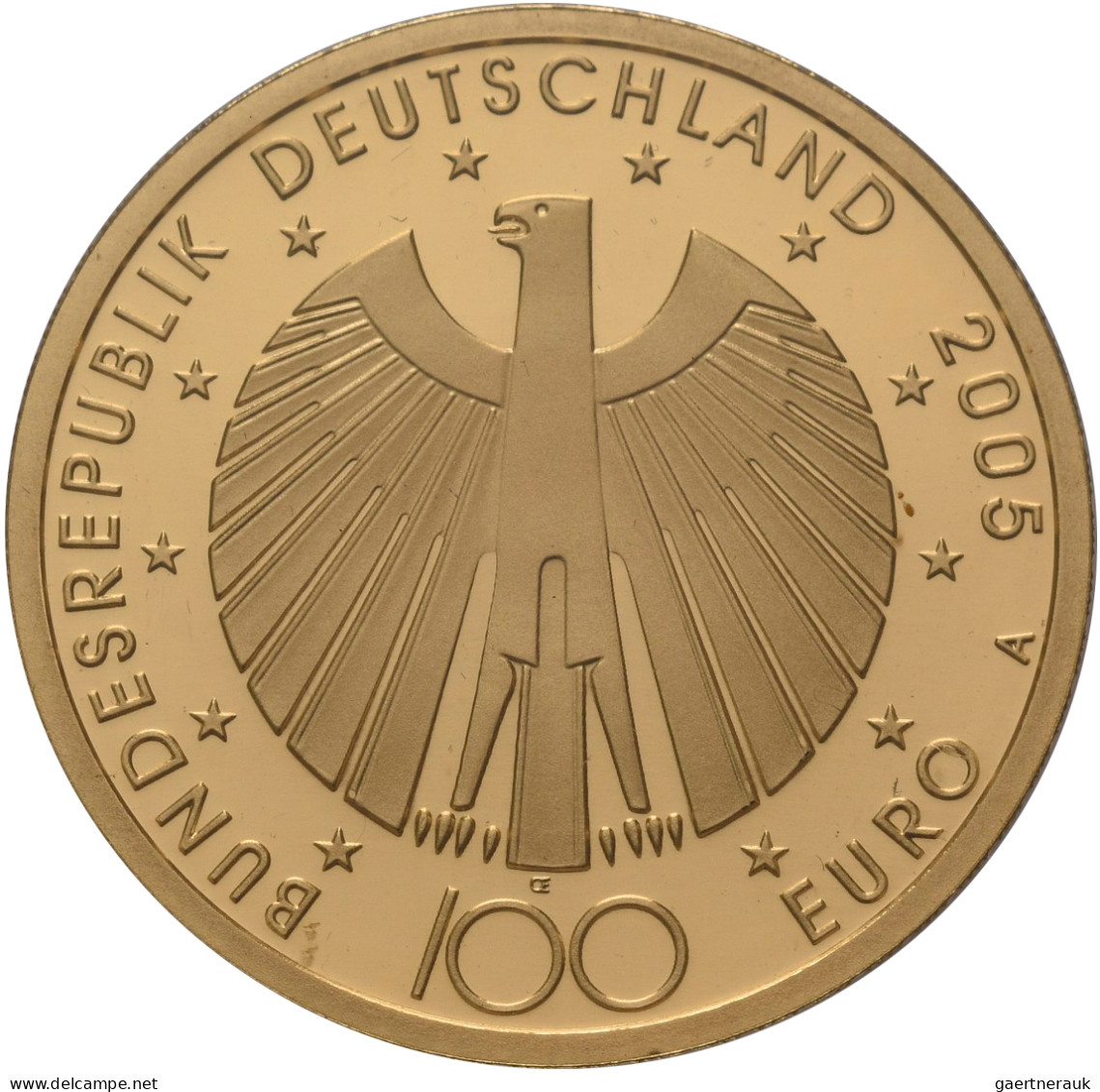 Deutschland - Anlagegold: 100 Euro 2005 Fußball WM 2006 In Deutschland (A), In O - Duitsland