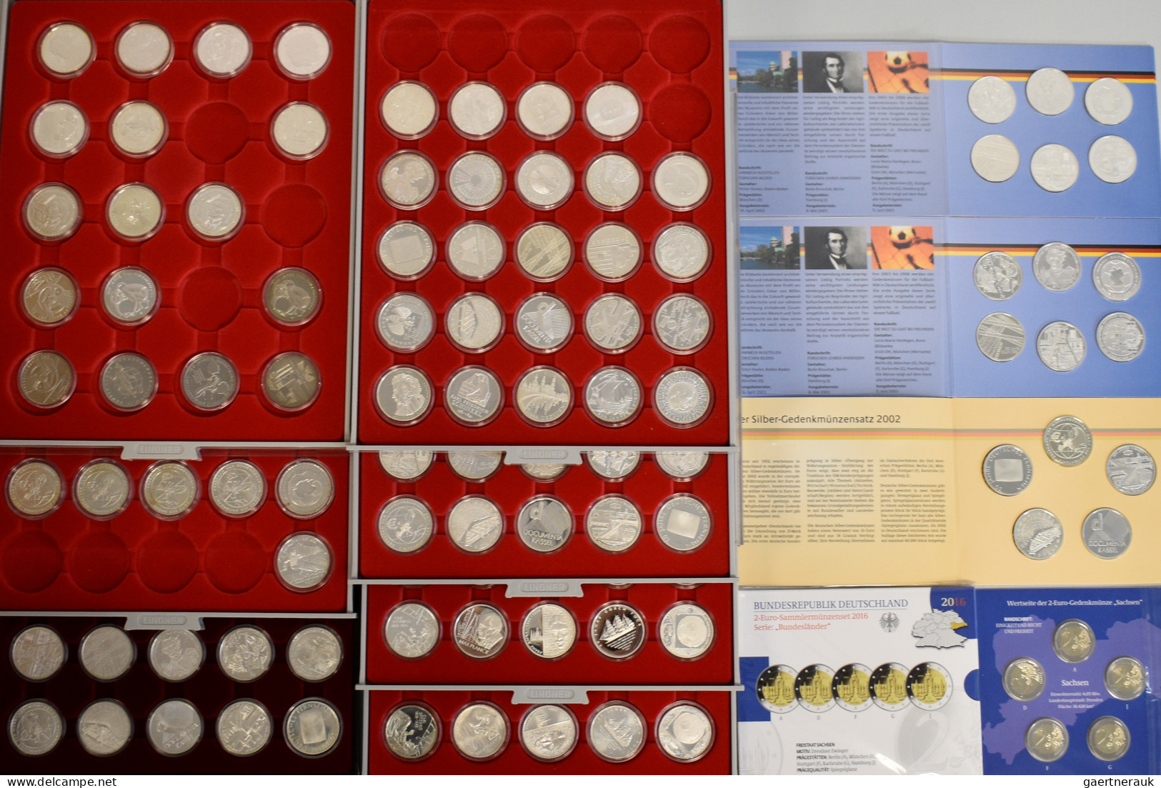 Deutschland: Sammlung 10 Euro Gedenkmünzen Der BRD Ab 2002 Bis 2012, Sauber In L - Germany