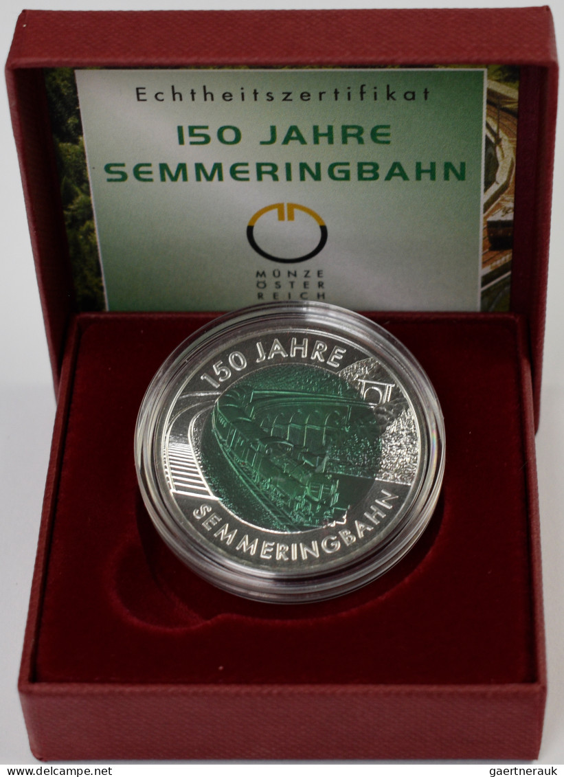 Österreich: 25 Euro 2004 150 Jahre Semmeringbahn. Silber-Niob-Legierung. KM# 310 - Oesterreich