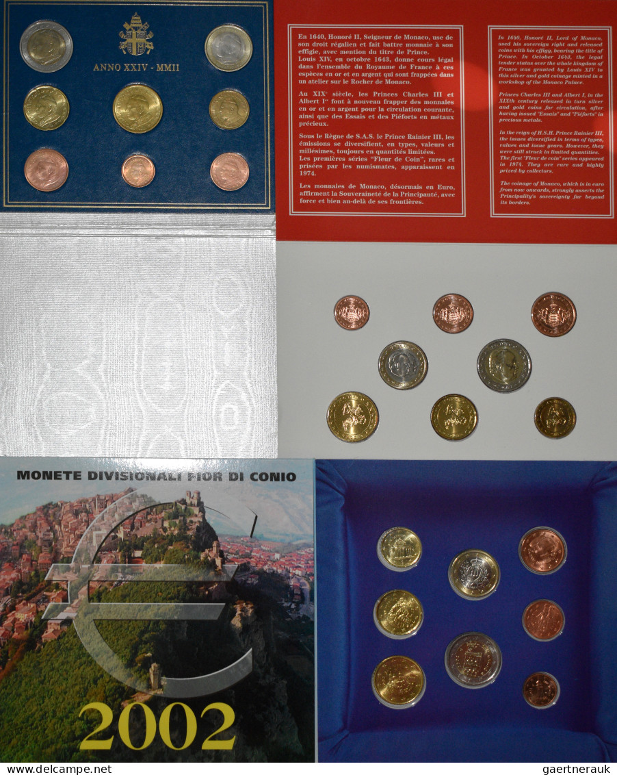 Euromünzen: Offizielle KMS Der Euro-Kleinstaaten San Marino (2002), Vatikan (200 - Other & Unclassified