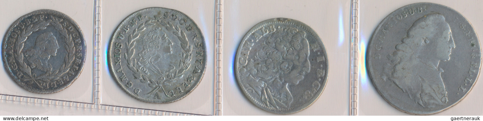 Altdeutschland Und RDR Bis 1800: Bayern, Lot 4 Münzen, Dabei: 10 Kreuzer 1774, 2 - Sonstige & Ohne Zuordnung