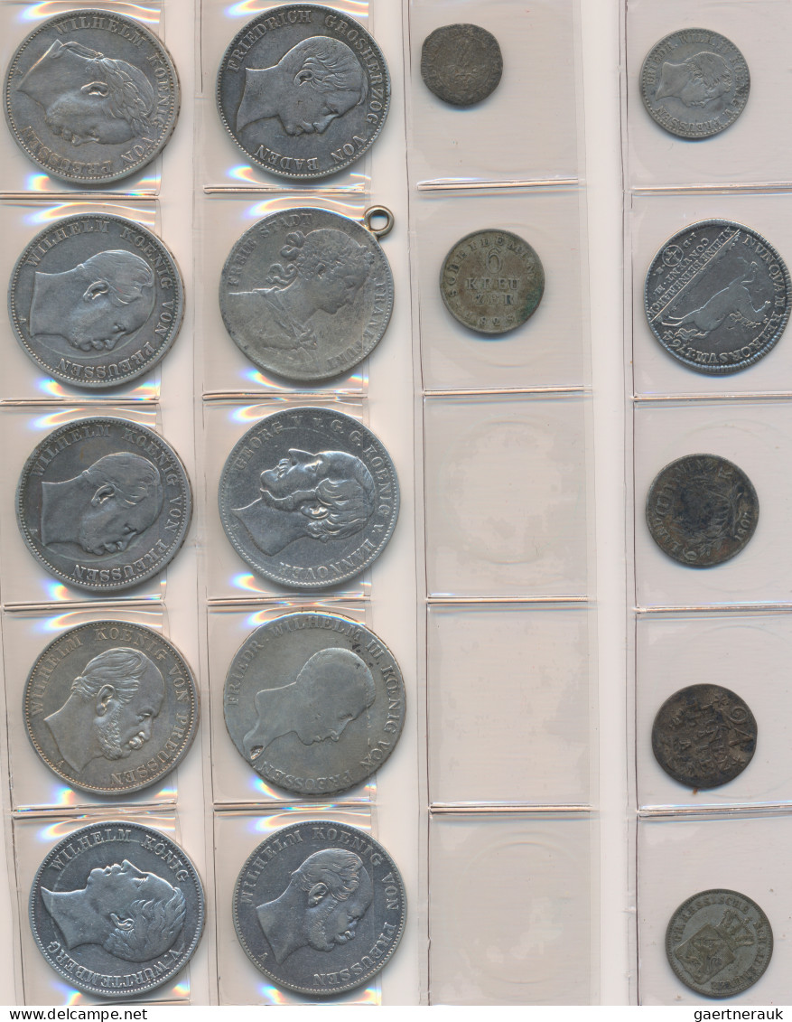 Altdeutschland Und RDR Bis 1800: Lot Mit 10 Diverse Thaler Und 7 Kleinmünzen Aus - Other & Unclassified