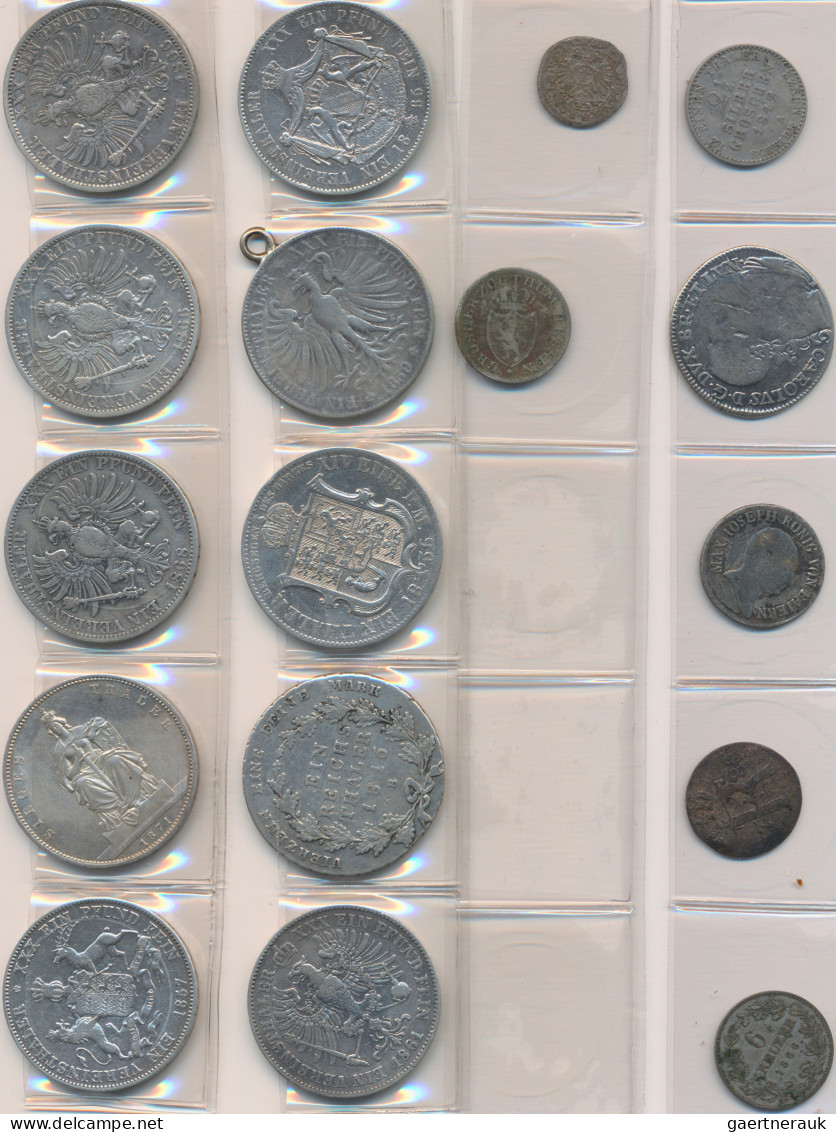 Altdeutschland Und RDR Bis 1800: Lot Mit 10 Diverse Thaler Und 7 Kleinmünzen Aus - Andere & Zonder Classificatie