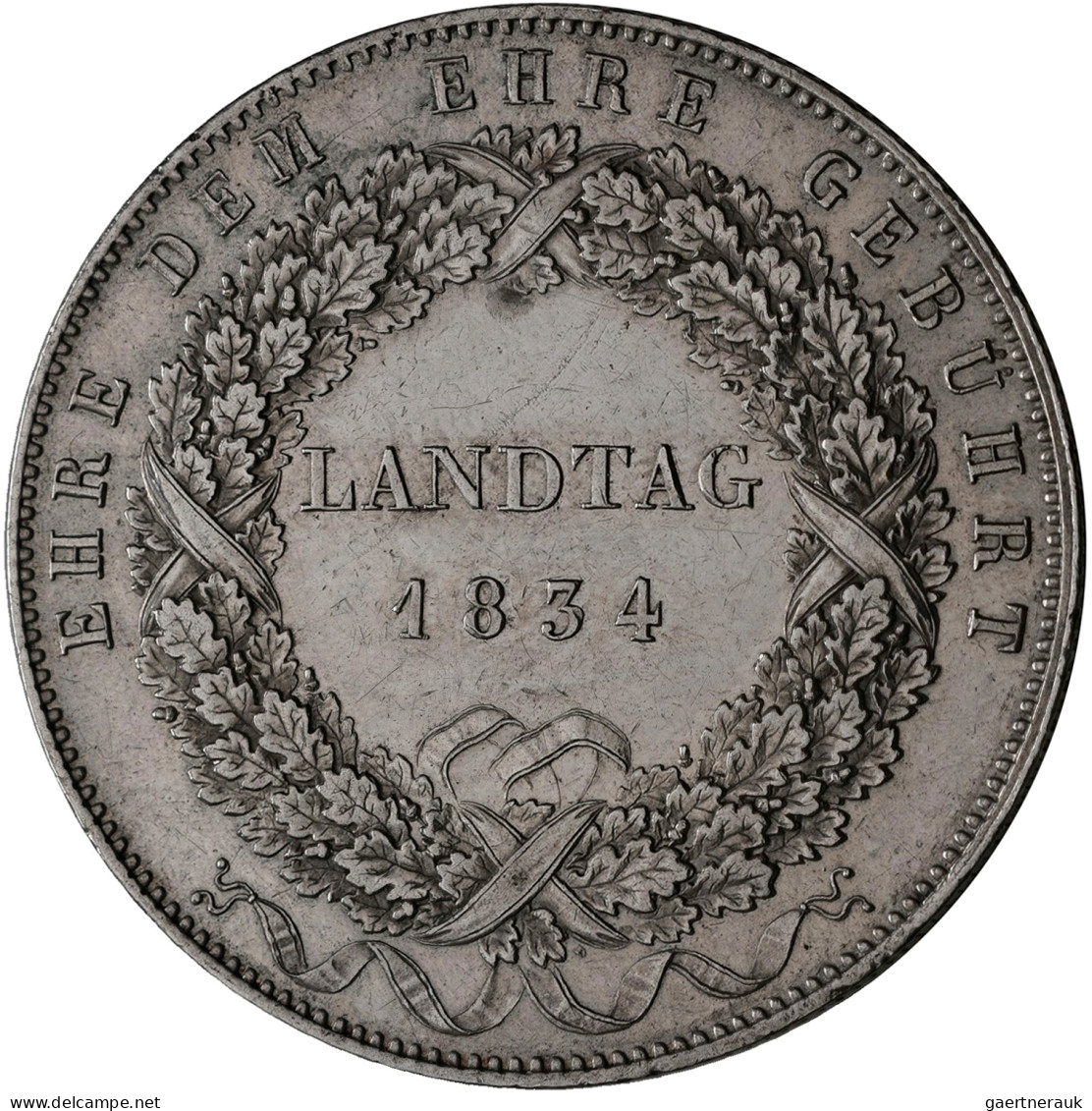 Bayern: Ludwig I. 1825-1848: Taler 1834 (Geschichtstaler), Landtag, AKS 130, Jae - Andere & Zonder Classificatie