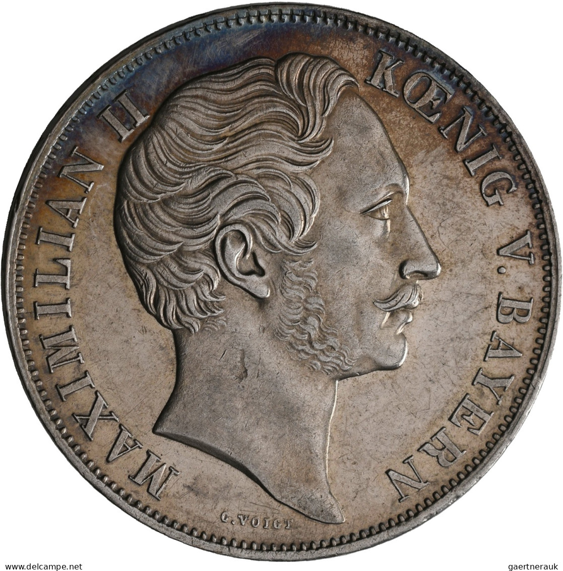 Bayern: Maximilian II. Joseph 1848-1864: Doppelgulden 1855, Mariengulden / Marie - Altri & Non Classificati