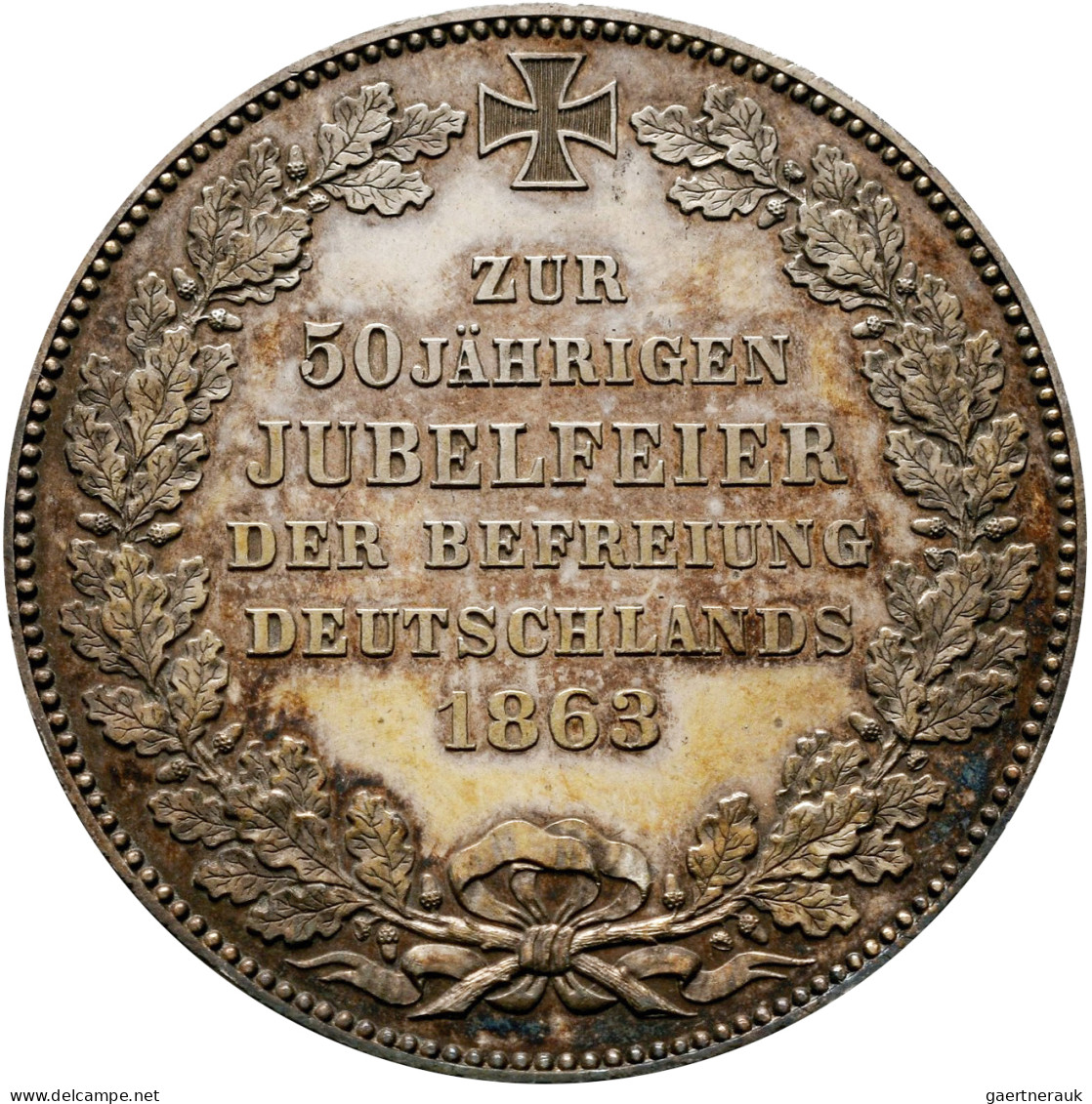 Bremen: Freie Hansestadt: Taler 1863 (Gedenktaler, Ein Thaler Gold), 50. Jährige - Otros & Sin Clasificación