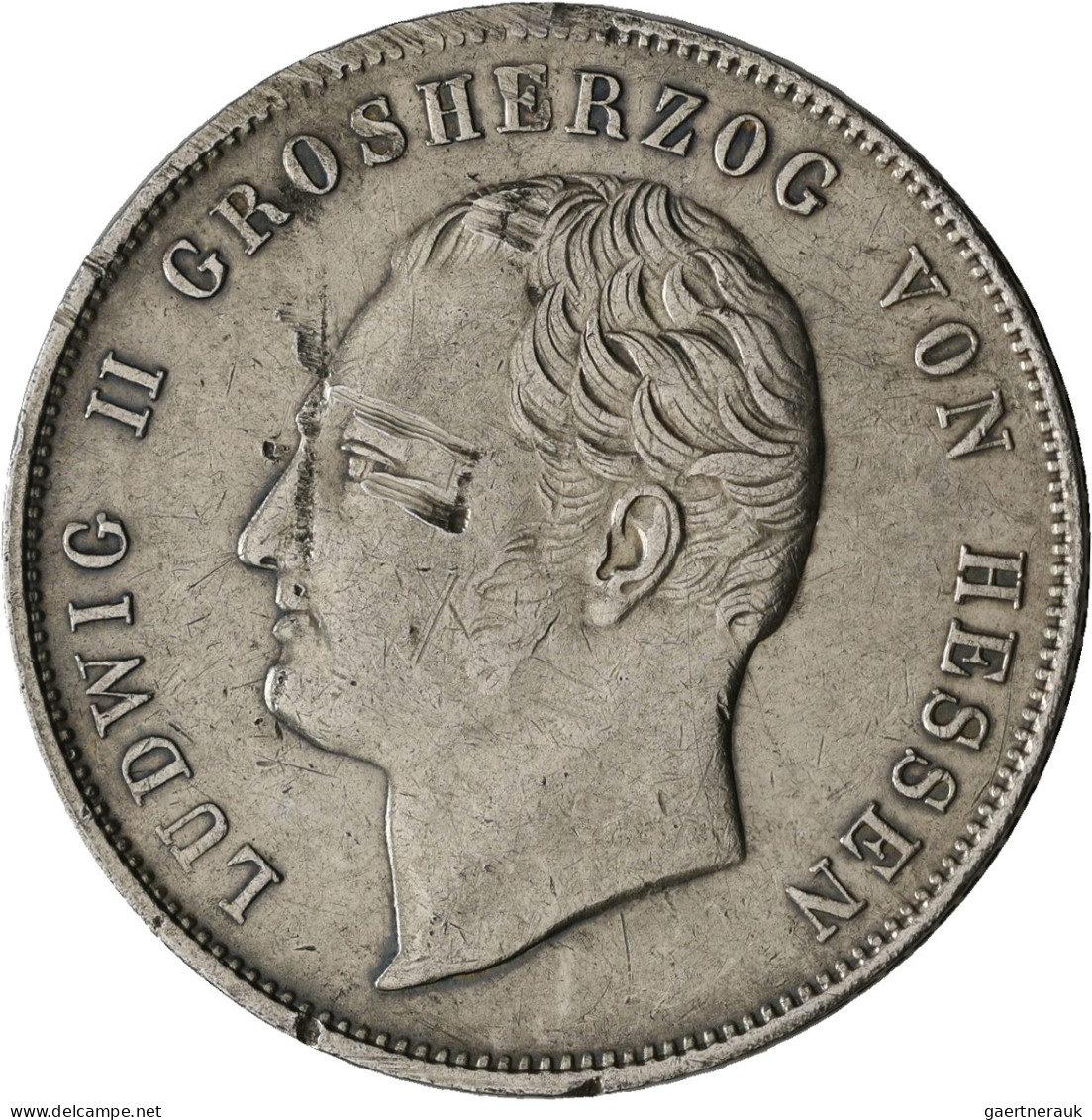 Hessen-Darmstadt: Ludwig II. 1830-1848: Gulden 1837, AKS 103, Jaeger 38a. Gerein - Otros & Sin Clasificación