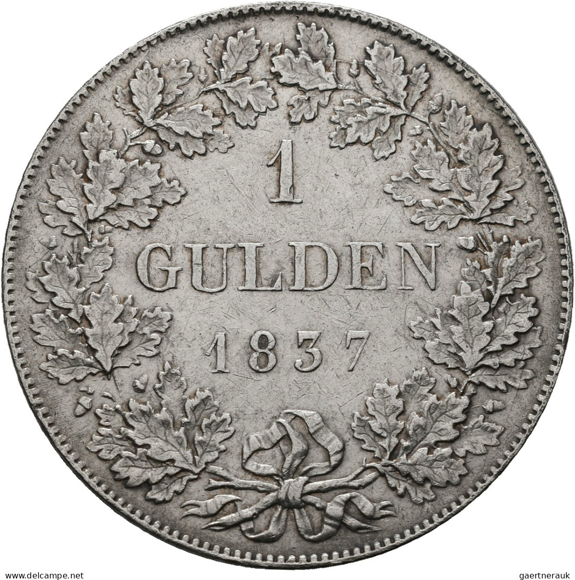 Hessen-Darmstadt: Ludwig II. 1830-1848: Gulden 1837, AKS 103, Jaeger 38a. Gerein - Otros & Sin Clasificación