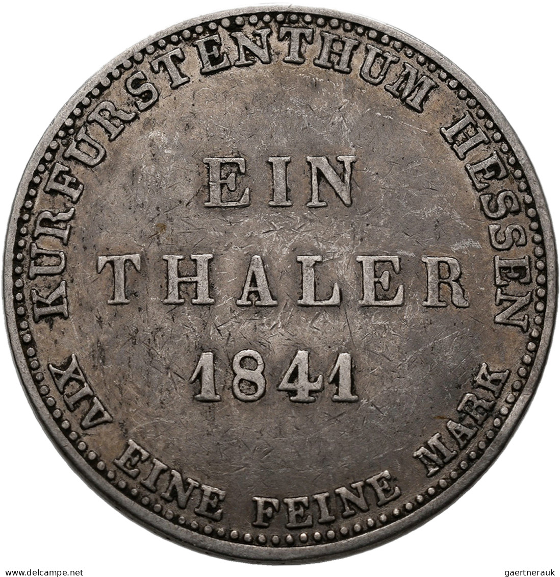 Hessen-Kassel: Wilhelm II. Mit Friedrich Wilhelm 1831-1847: Taler 1841, AKS 46, - Sonstige & Ohne Zuordnung