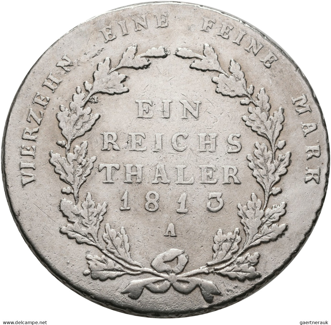 Preußen: Friedrich Wilhelm III. 1797-1840: Taler 1813 A (Reichstaler), AKS 11, J - Otros & Sin Clasificación