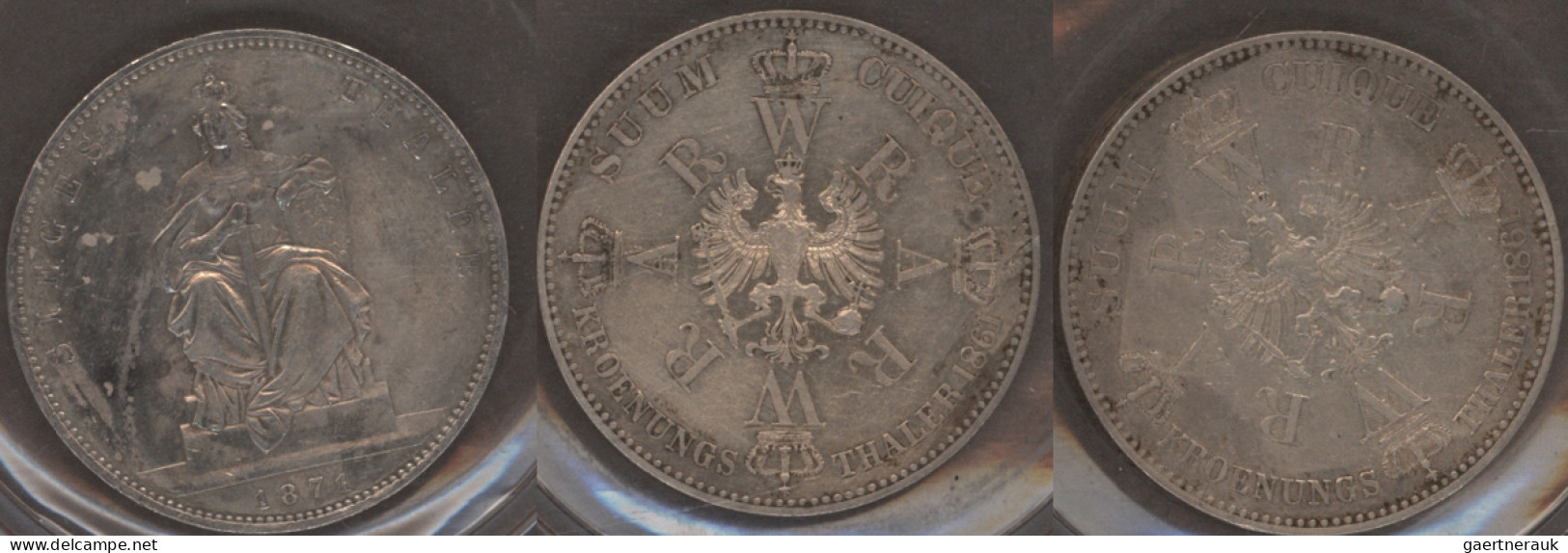 Preußen: Wilhelm I. 1861-1888: 2 X Taler 1861 (Krönungstaler) Wilhelm Mit August - Autres & Non Classés