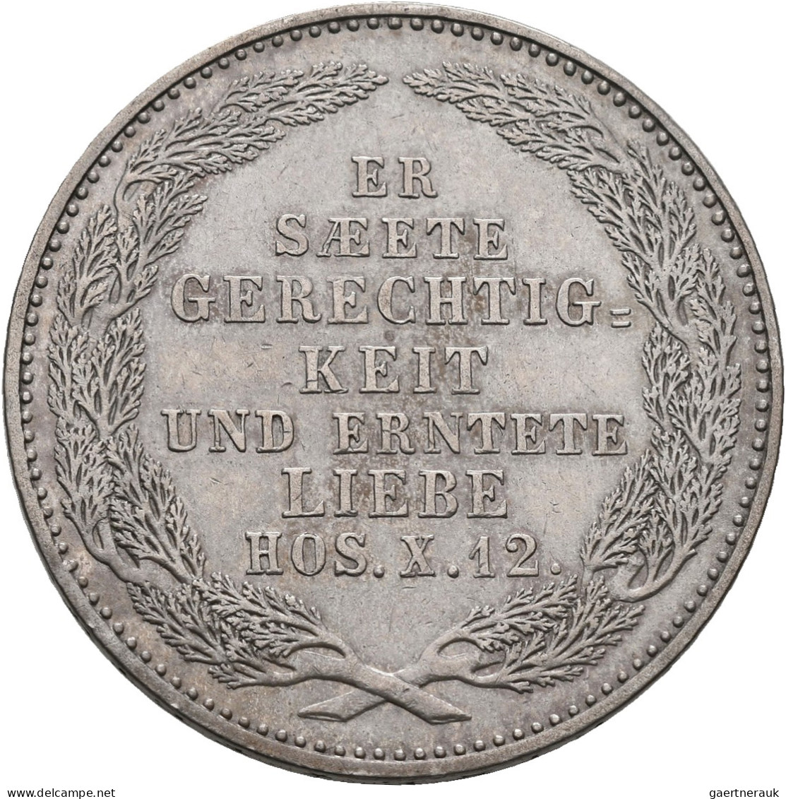 Sachsen: Friedrich August II. 1836-1854: 1/3 Taler 1854. Auf Seinen Tod. ER SÆET - Altri & Non Classificati